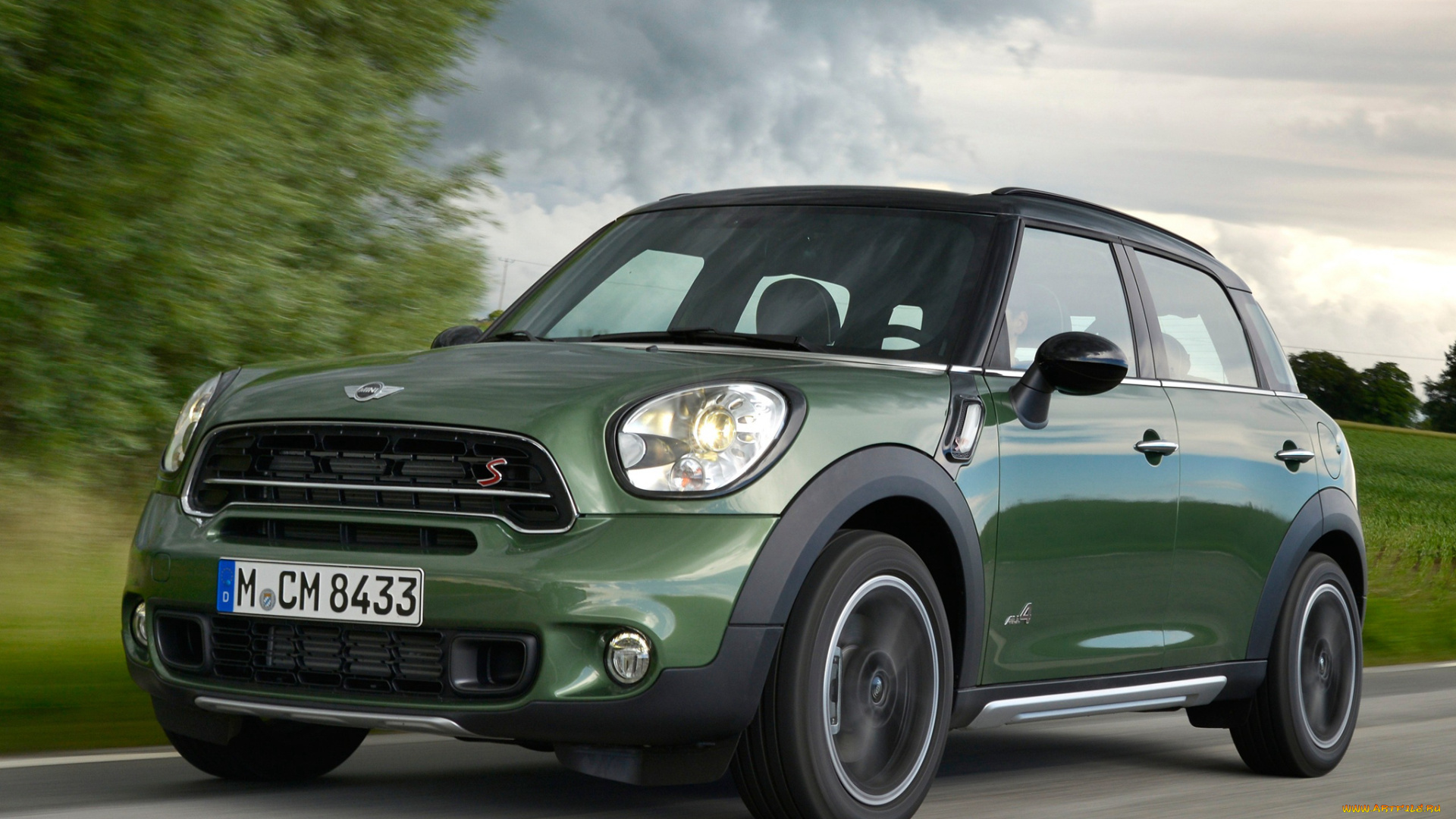 автомобили, mini, cooper, зеленый, 2014г, r60, s, countryman