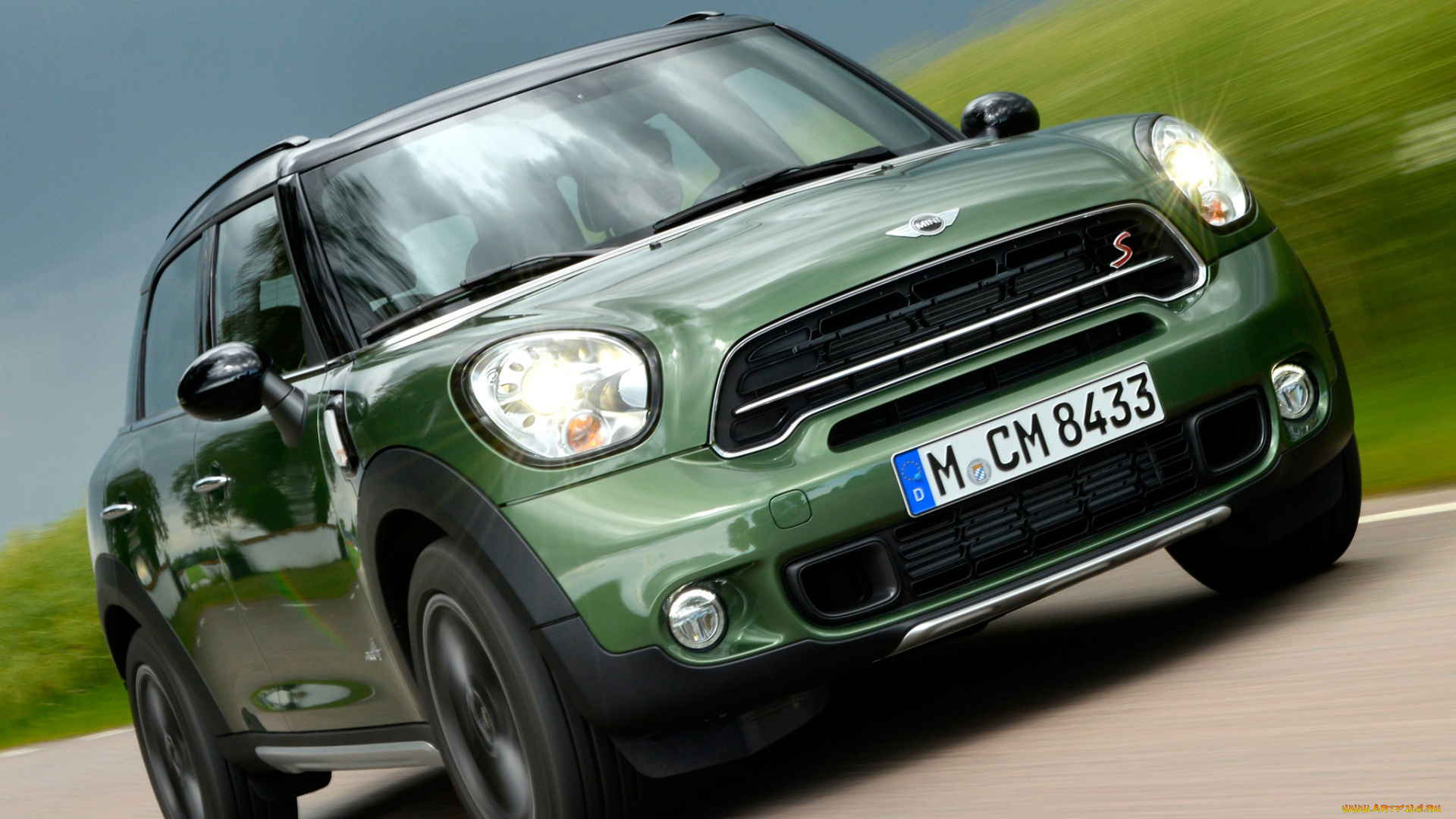 автомобили, mini, s, countryman, cooper, зеленый, 2014г, r60