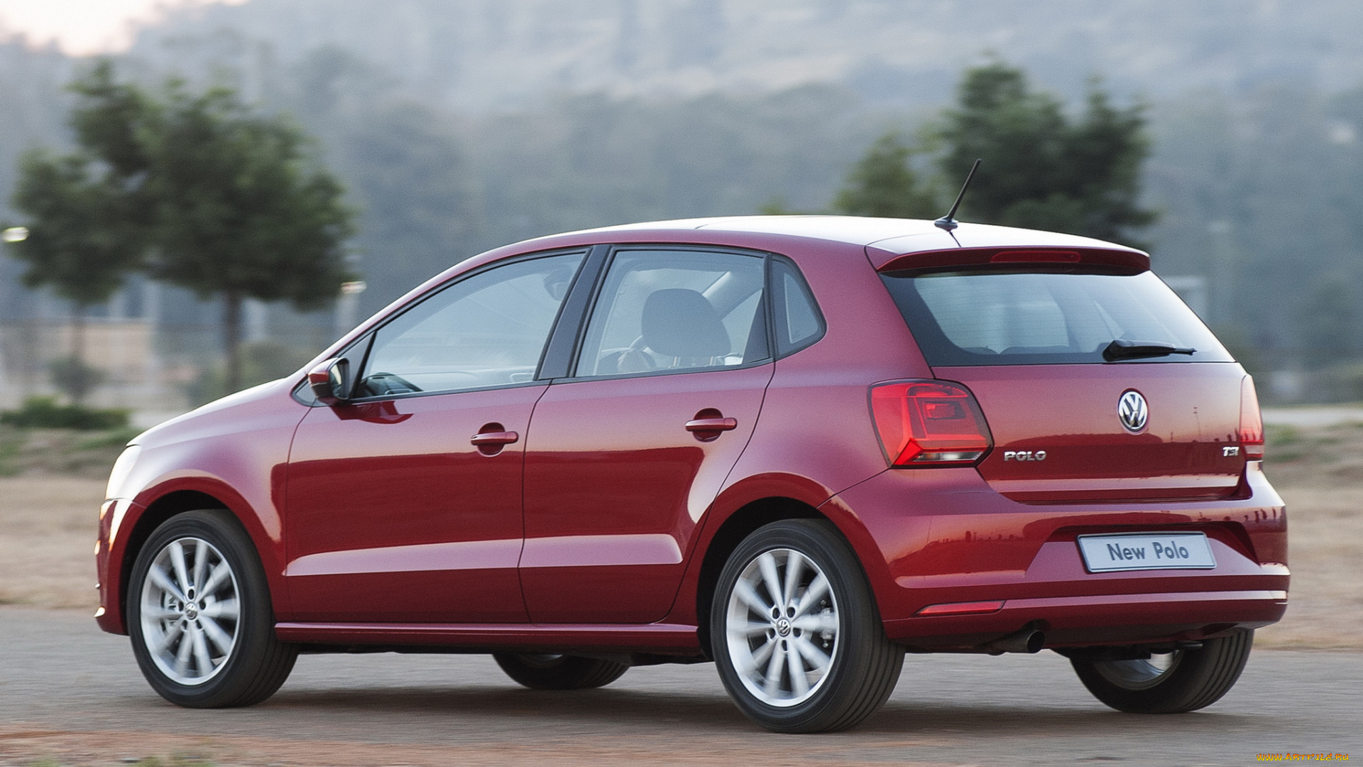 автомобили, volkswagen, красный, 2014г, typ, 6r, polo, za-spec