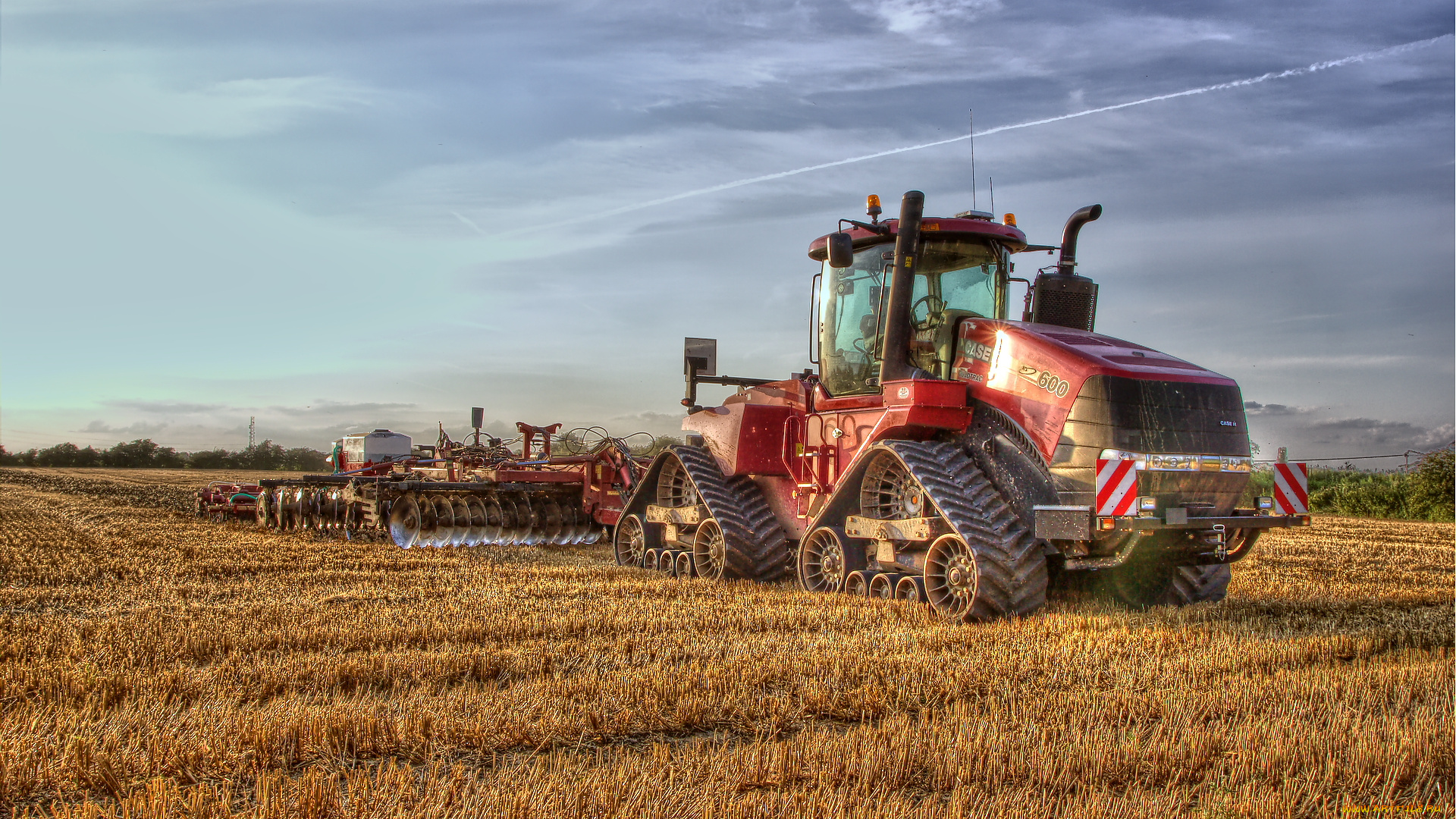 техника, тракторы, на, гусенецах, трактор, поле