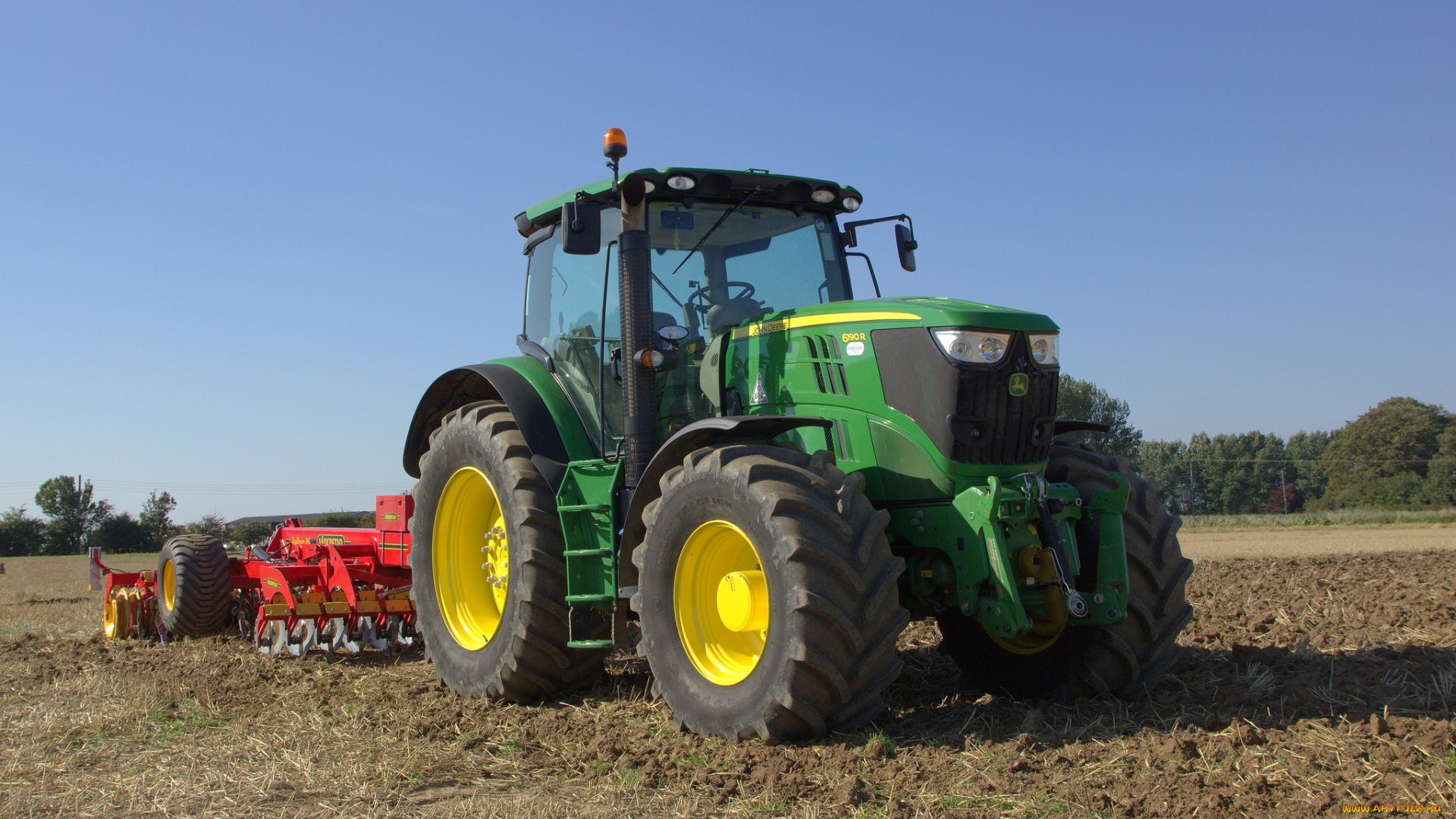 техника, тракторы, поле, трактор