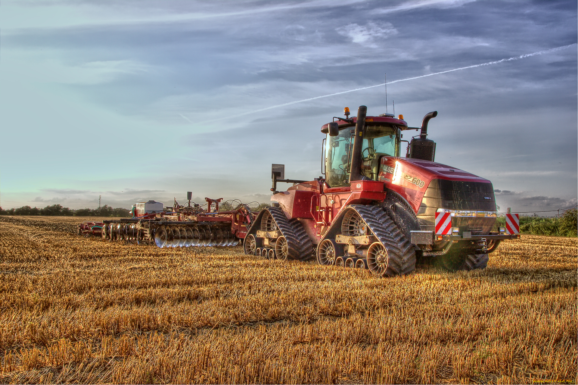 техника, тракторы, на, гусенецах, трактор, поле