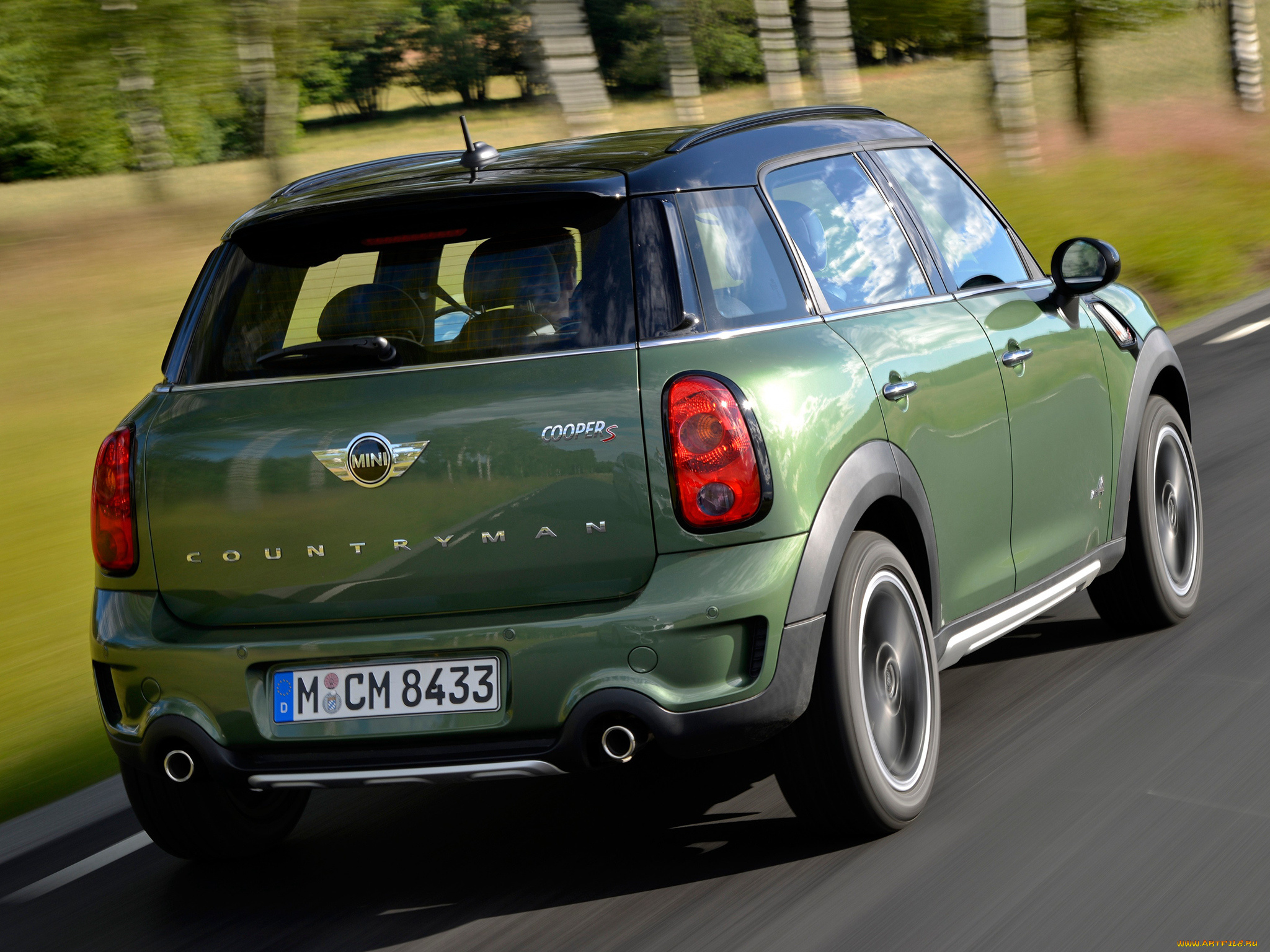 автомобили, mini, s, countryman, cooper, зеленый, 2014г, r60