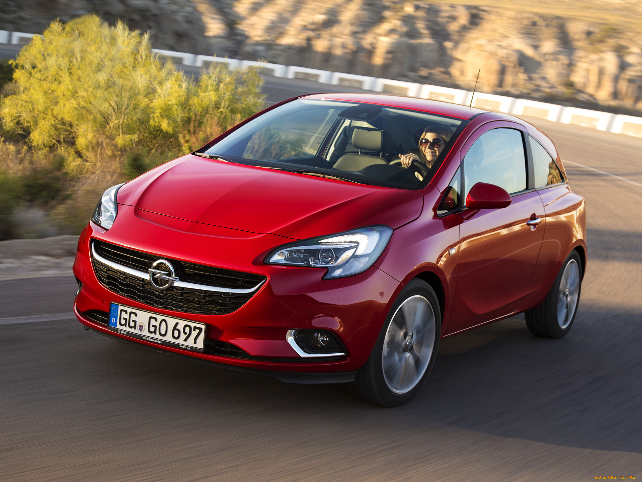 автомобили, opel, красный, 2014г, 5-door, corsa
