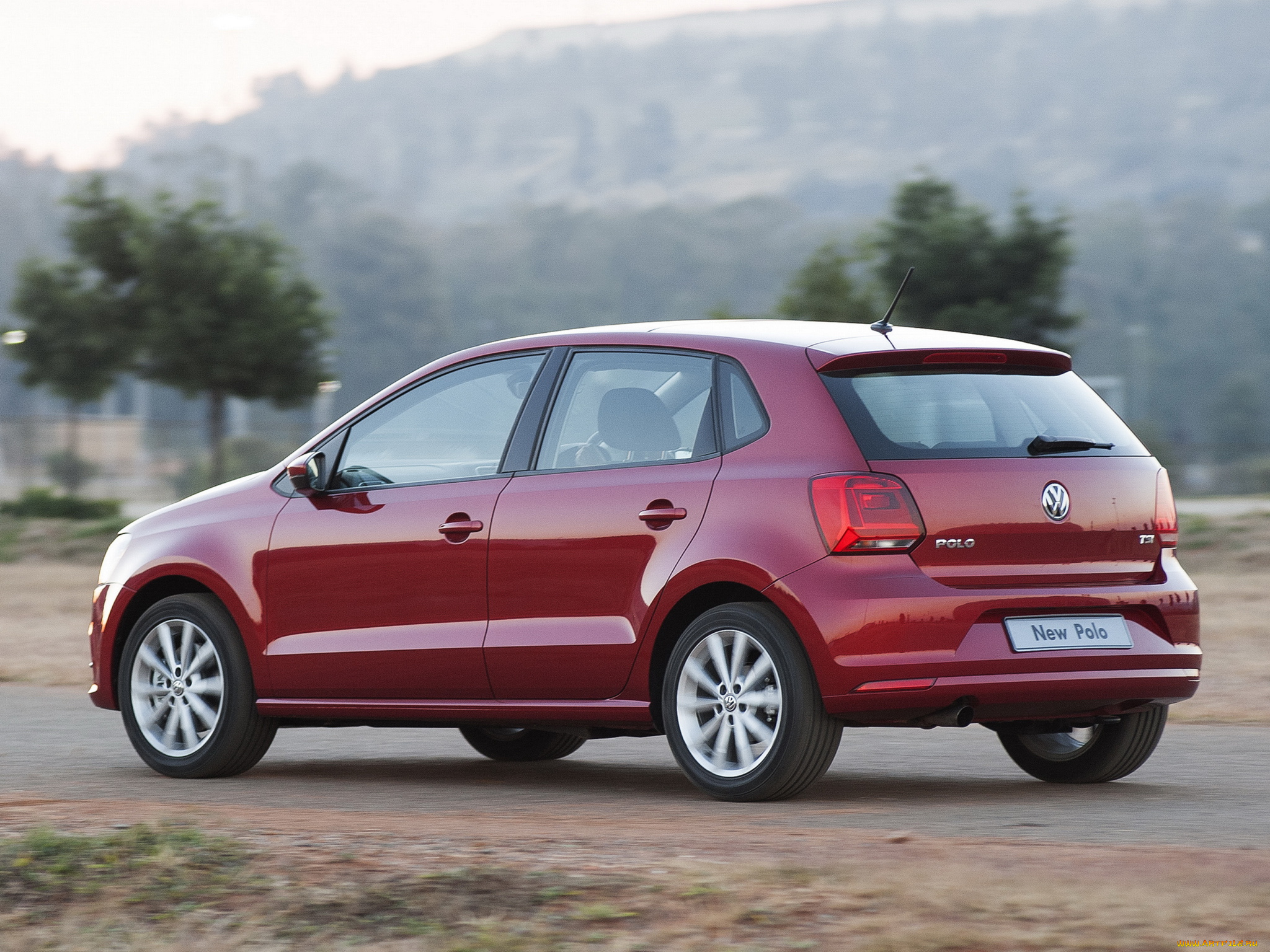 автомобили, volkswagen, красный, 2014г, typ, 6r, polo, za-spec