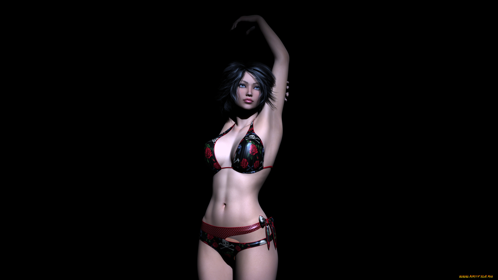 3д, графика, люди, , people, девушка, взгляд, фон