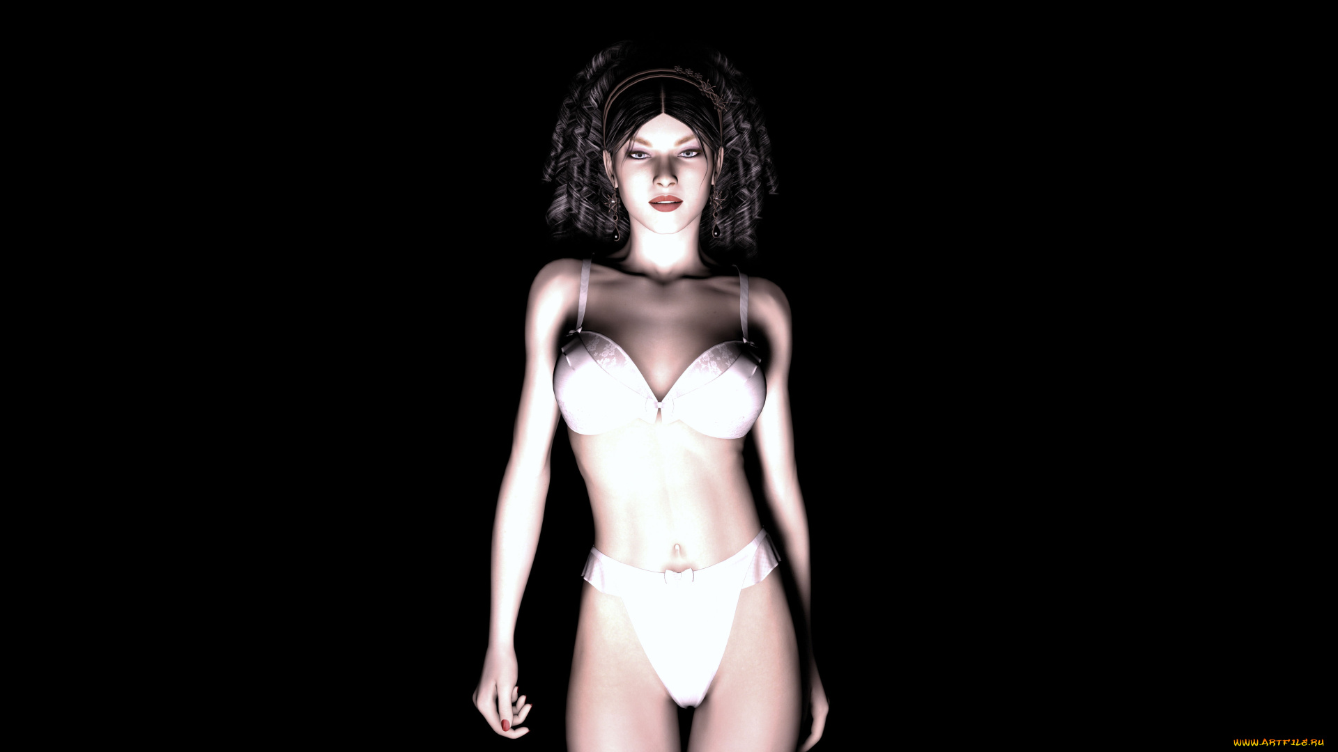 3д, графика, люди, , people, девушка, взгляд, фон