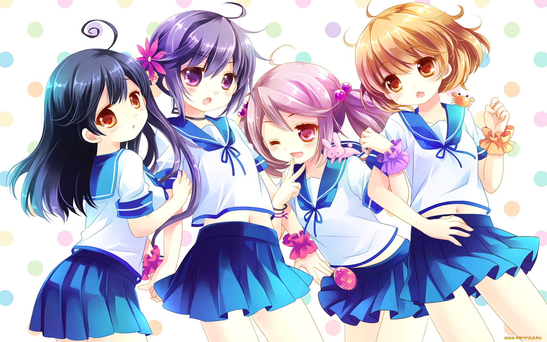 аниме, kantai, collection, арт, ushio, sazanami, oboro, sakurazawa, izumi, девочки, kancolle, akebono, kantai, collection