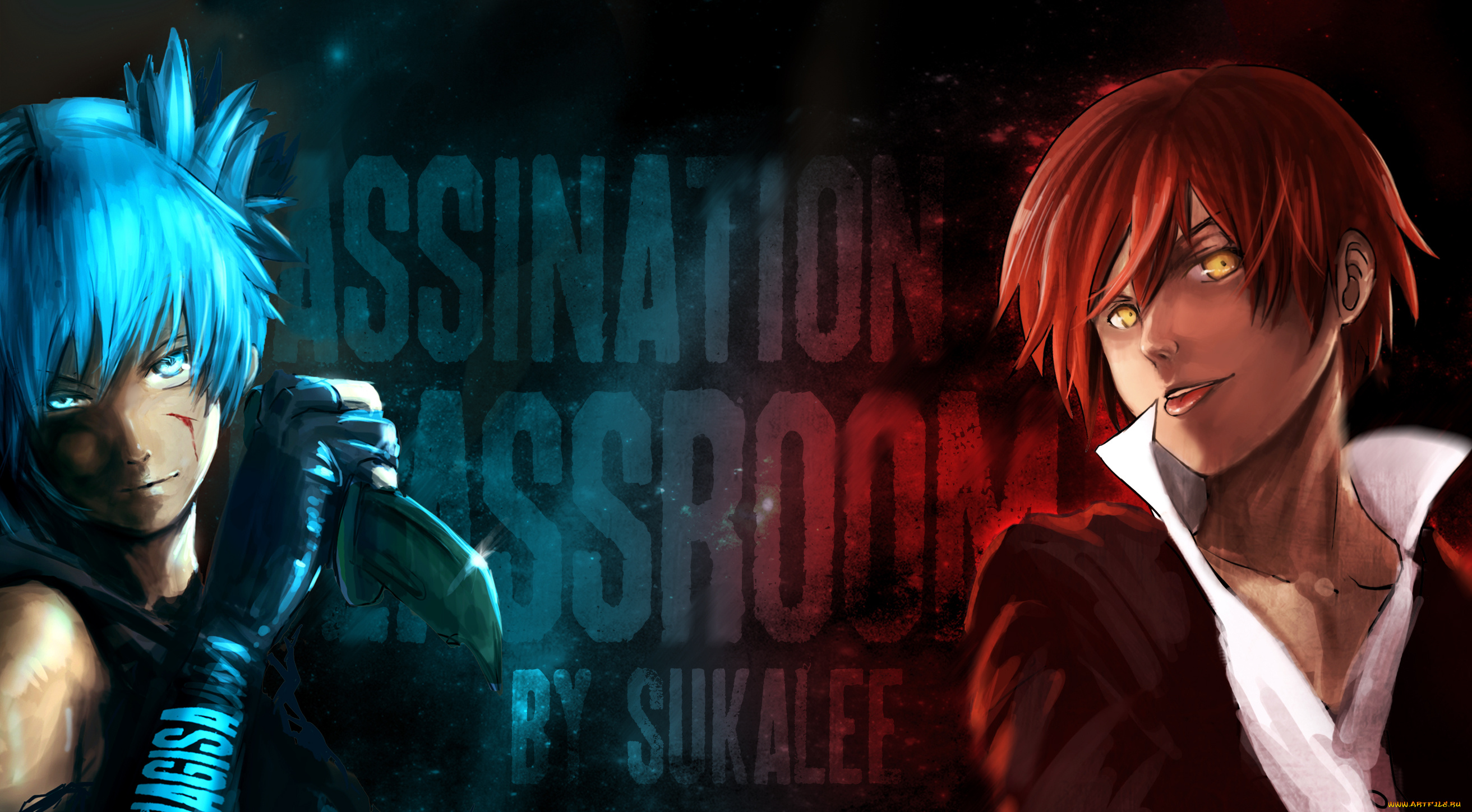 аниме, ansatsu, kyoushitsu, парни, арт, буквы, ansatsu, kyoushitsu