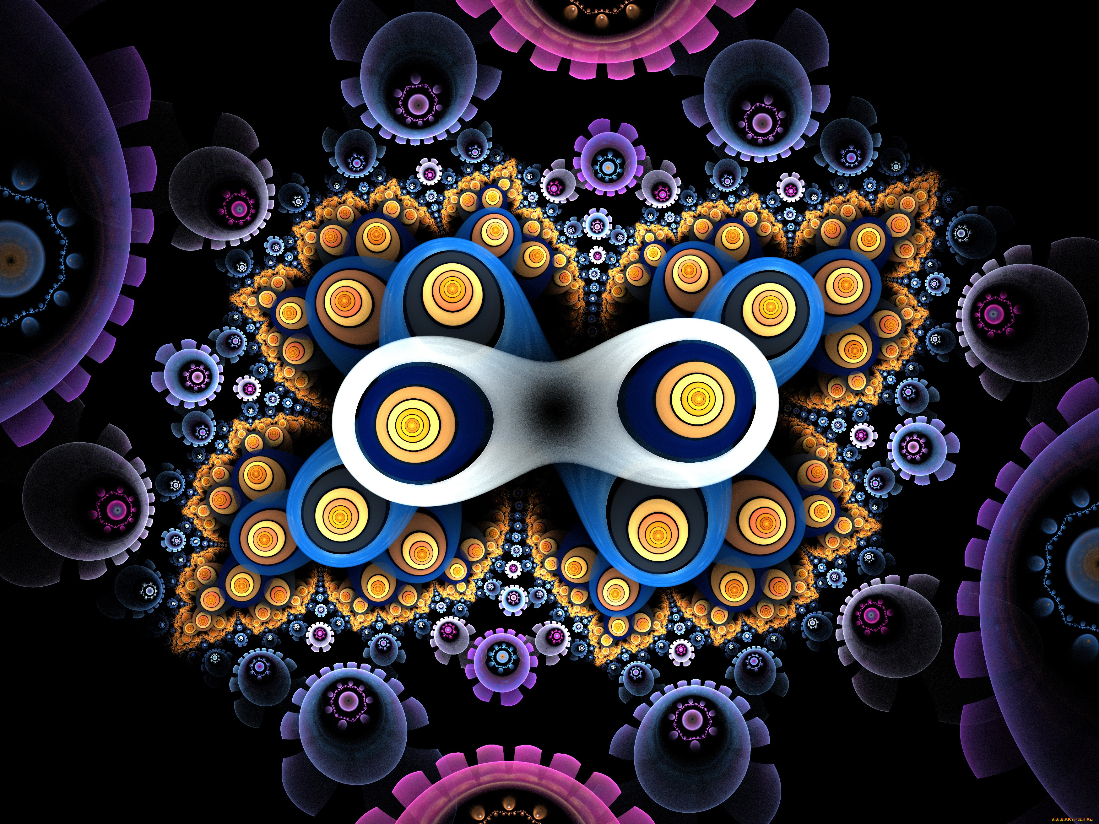 3д, графика, фракталы, , fractal, узор, фон, цвета