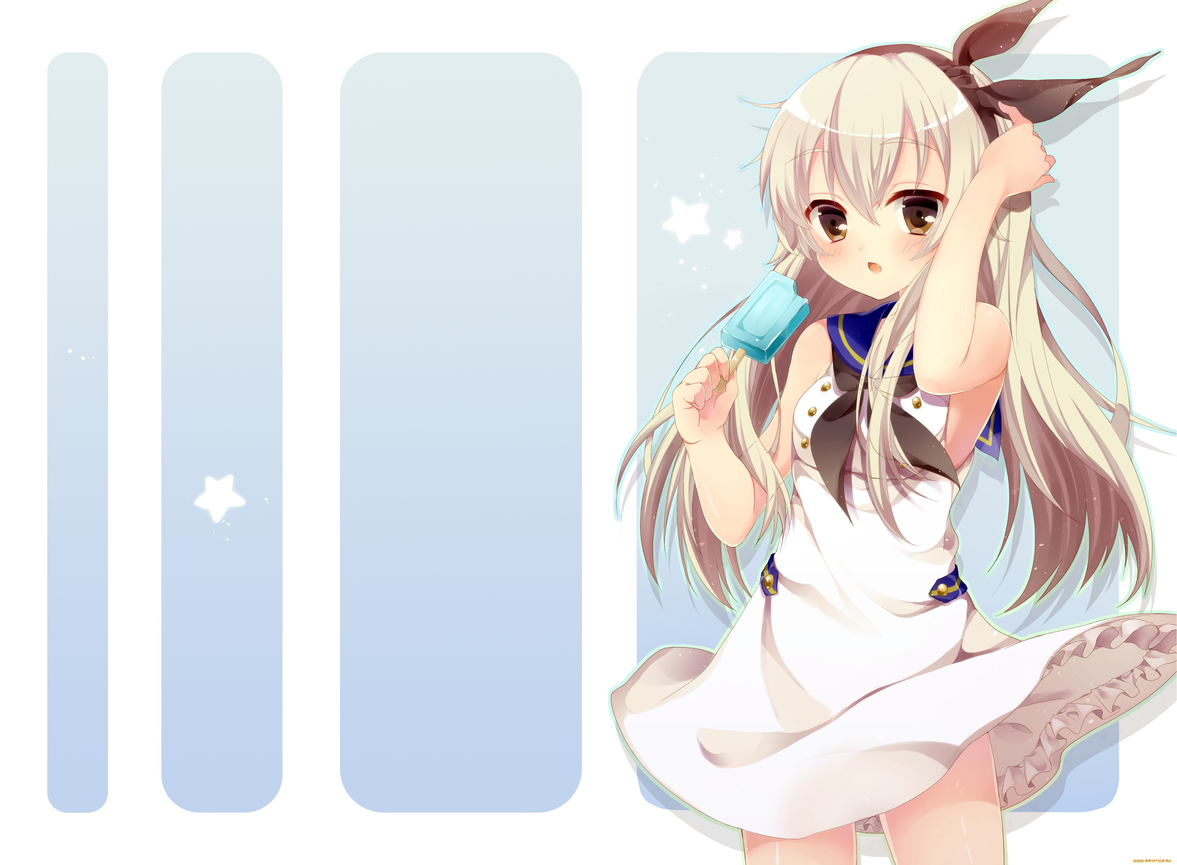аниме, kantai, collection, kantai, collection, shimakaze, kancolle, pk-mukasihasakana, платье, девочка, арт