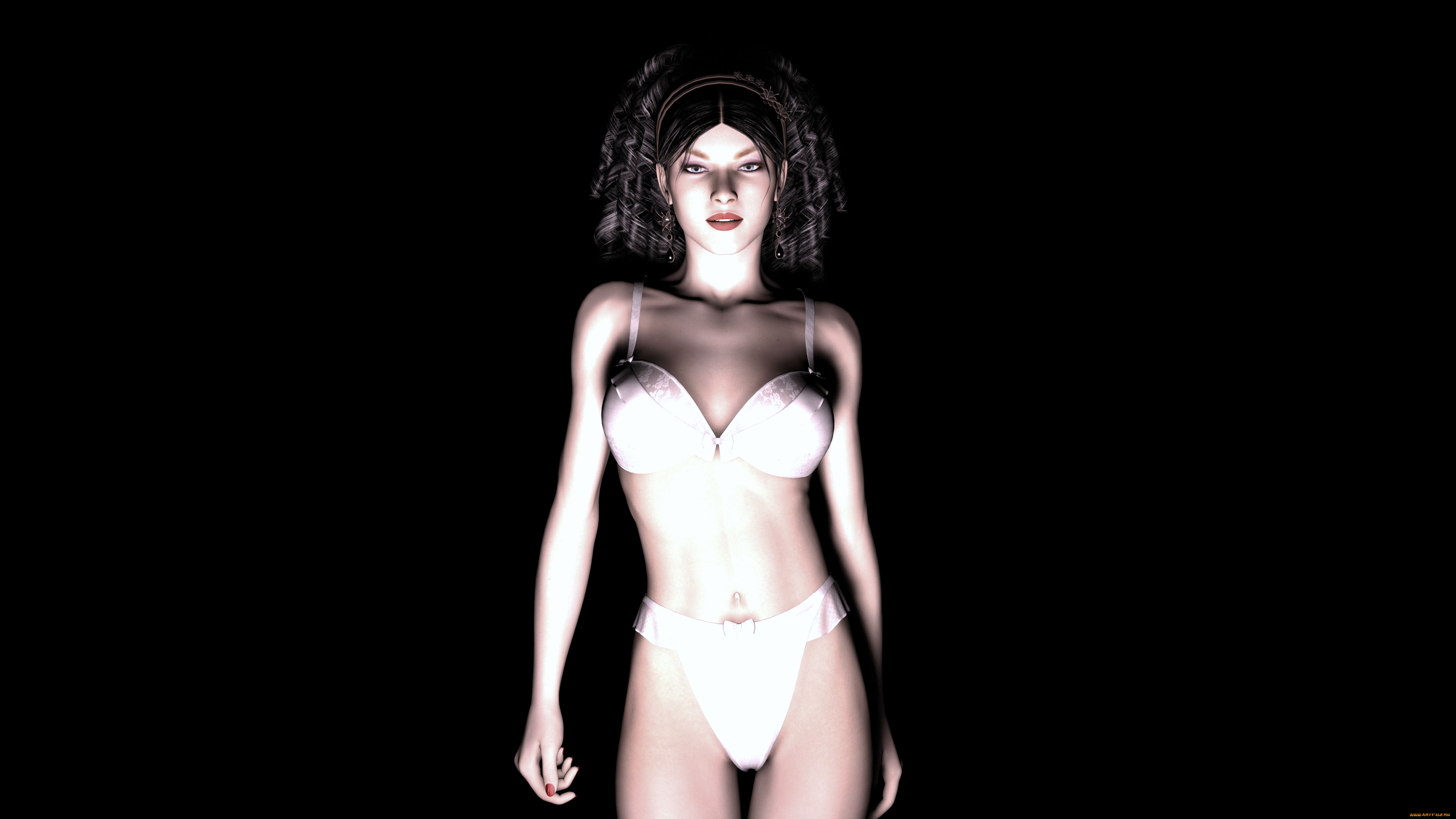 3д, графика, люди, , people, девушка, взгляд, фон