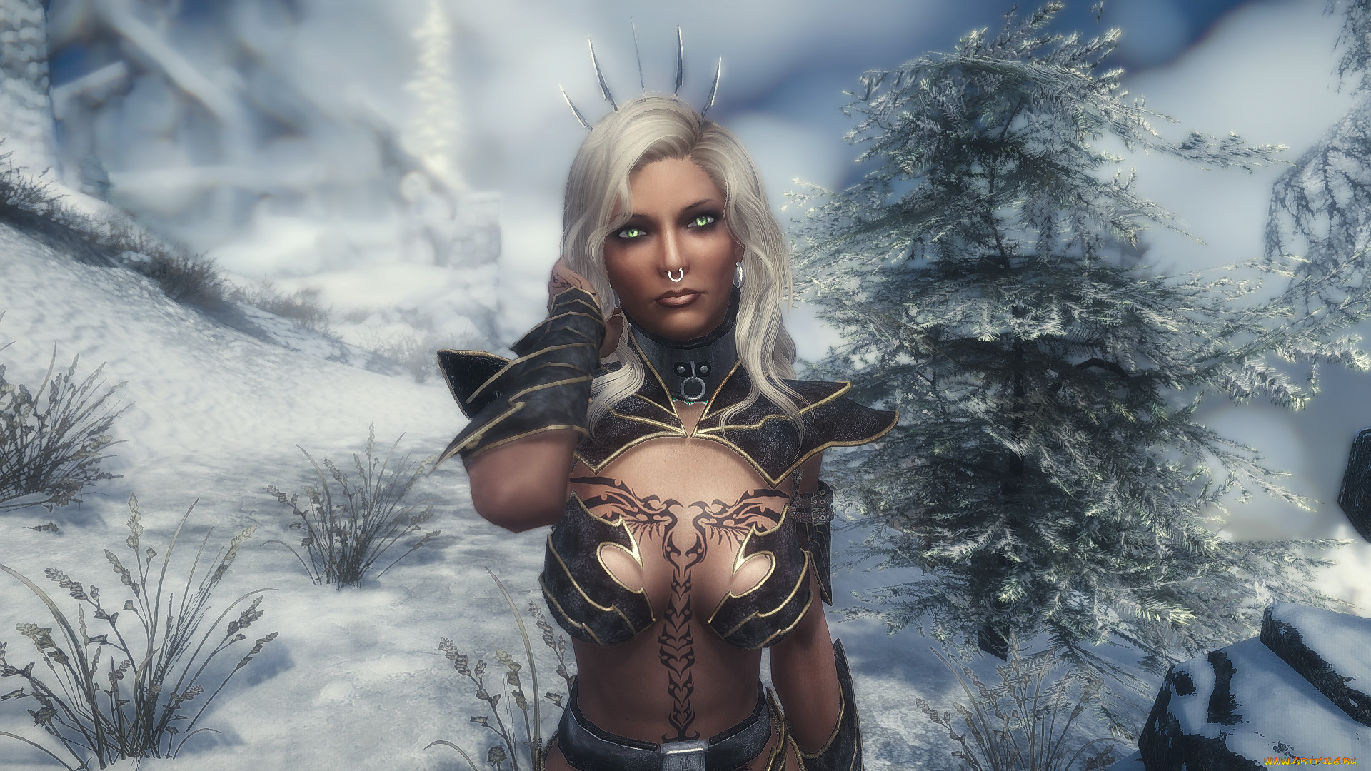 3д, графика, фантазия, , fantasy, фон, девушка, взгляд