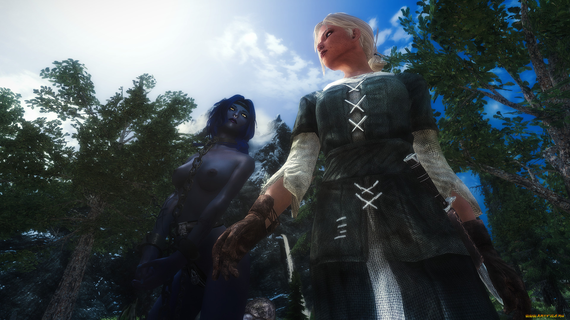 3д, графика, фантазия, , fantasy, фон, взгляд, девушка