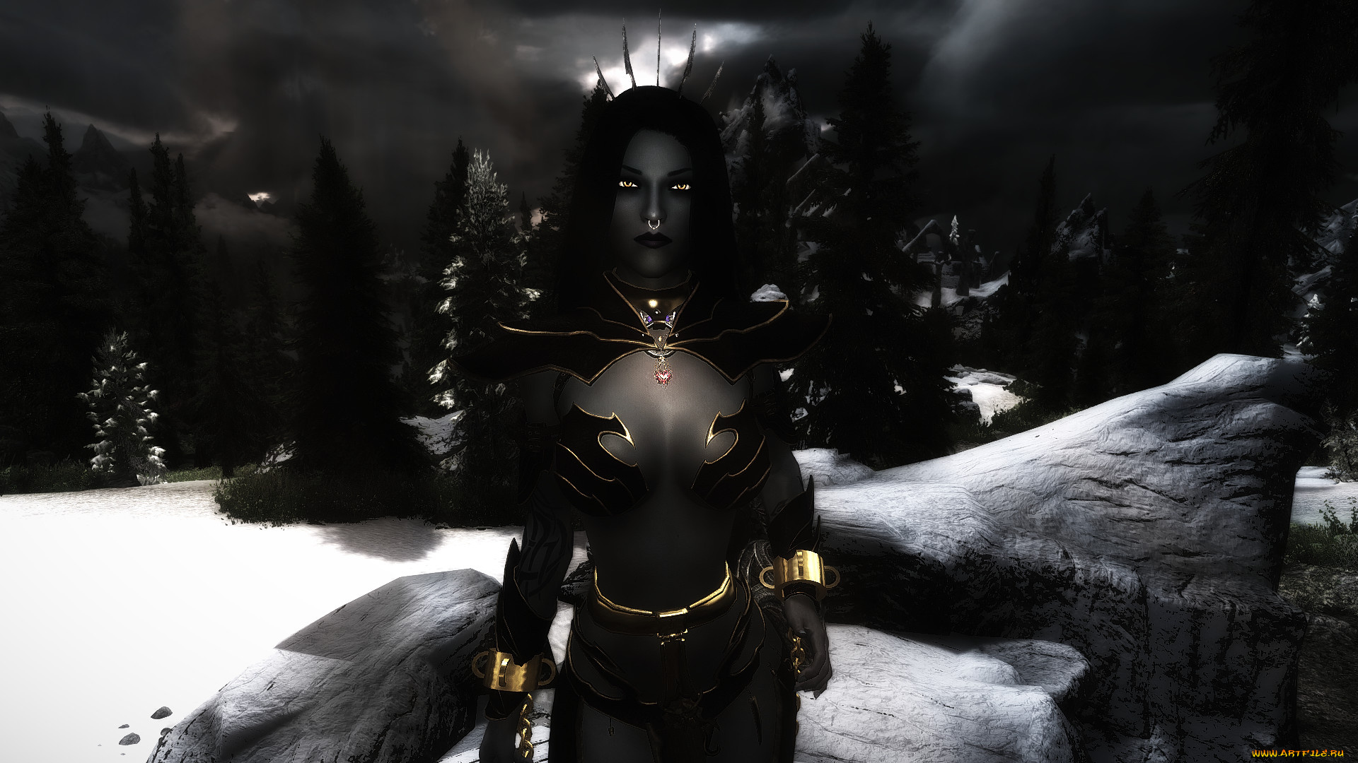 3д, графика, фантазия, , fantasy, фон, взгляд, девушка