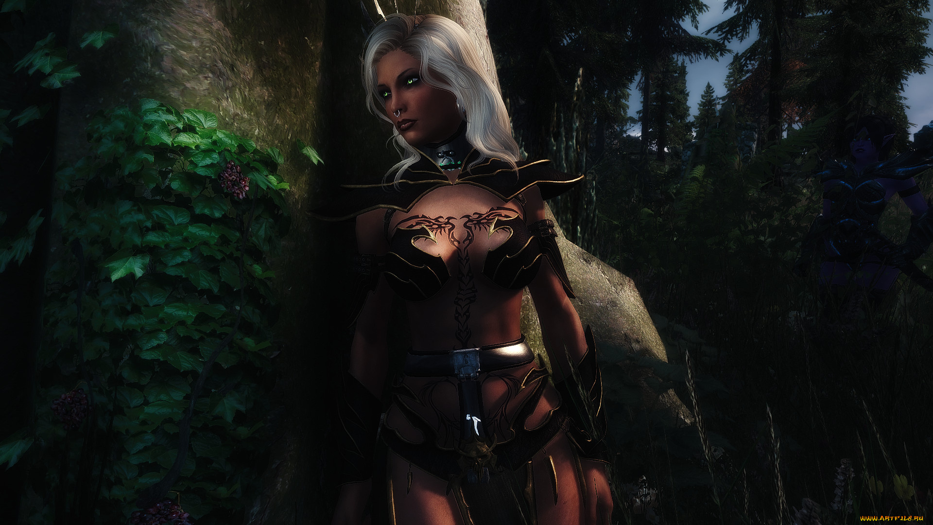 3д, графика, фантазия, , fantasy, фон, взгляд, девушка