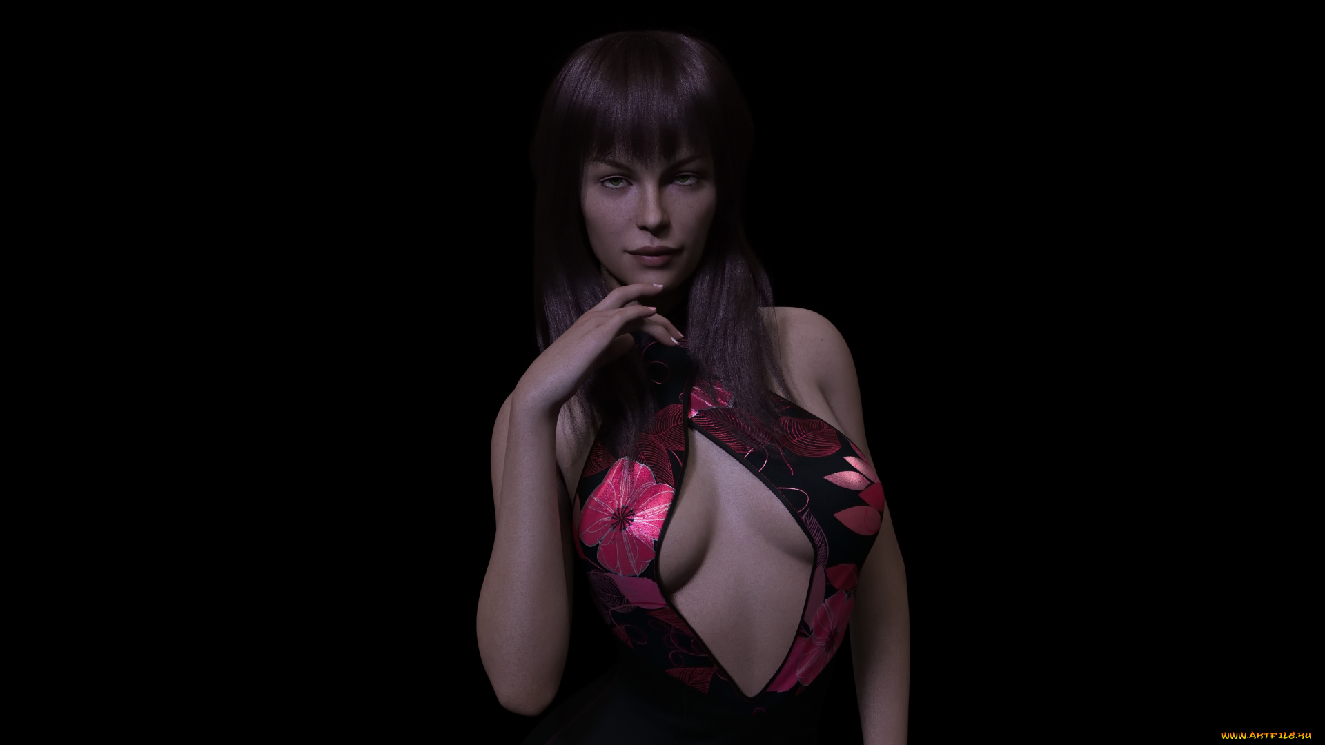 3д, графика, люди, , people, фон, взгляд, девушка