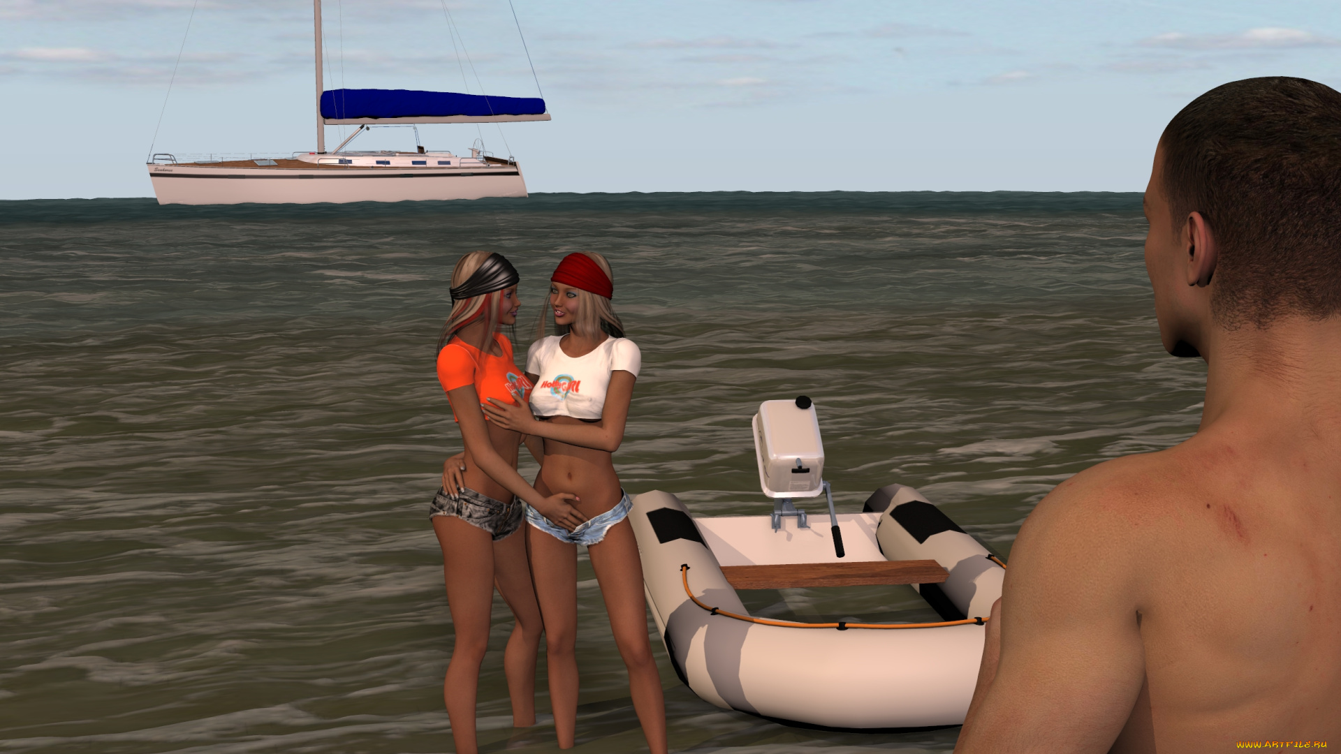 3д, графика, люди, , people, взгляд, девушки, фон