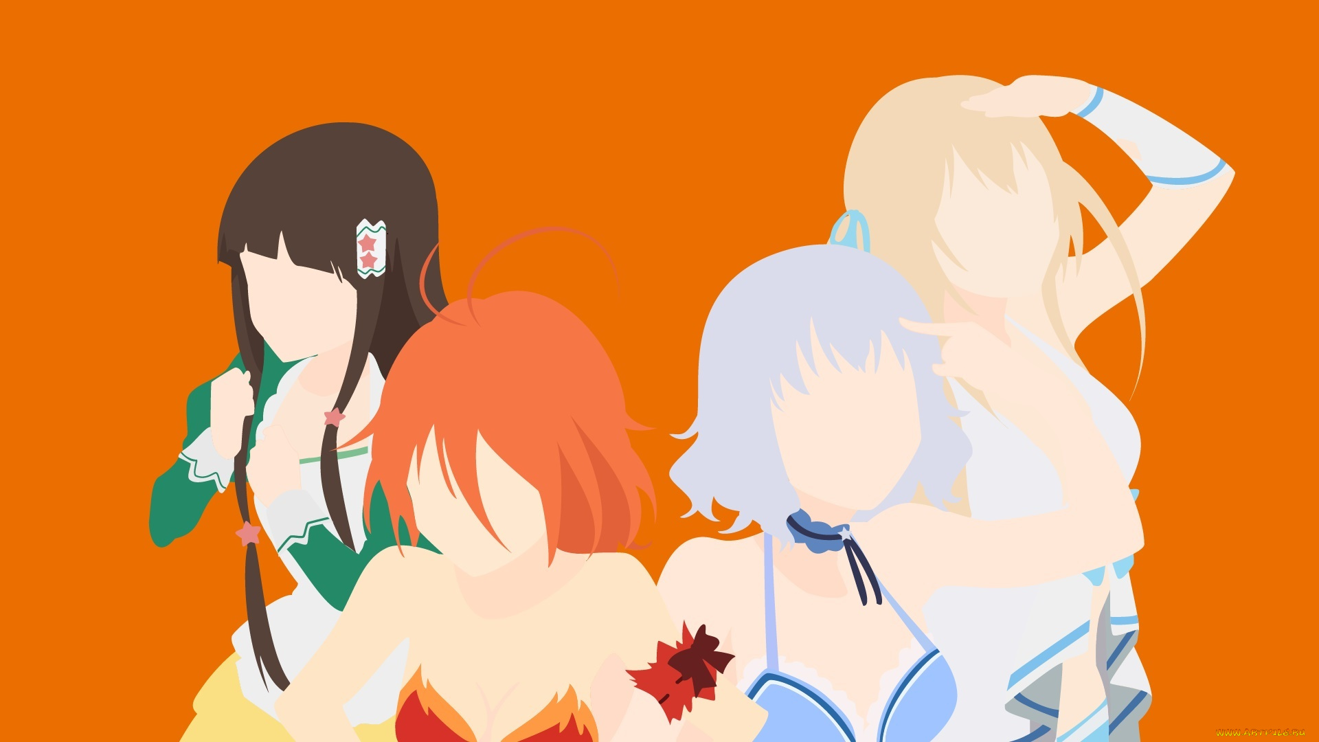 аниме, amagi, brilliant, park, фон, взгляд, девушки