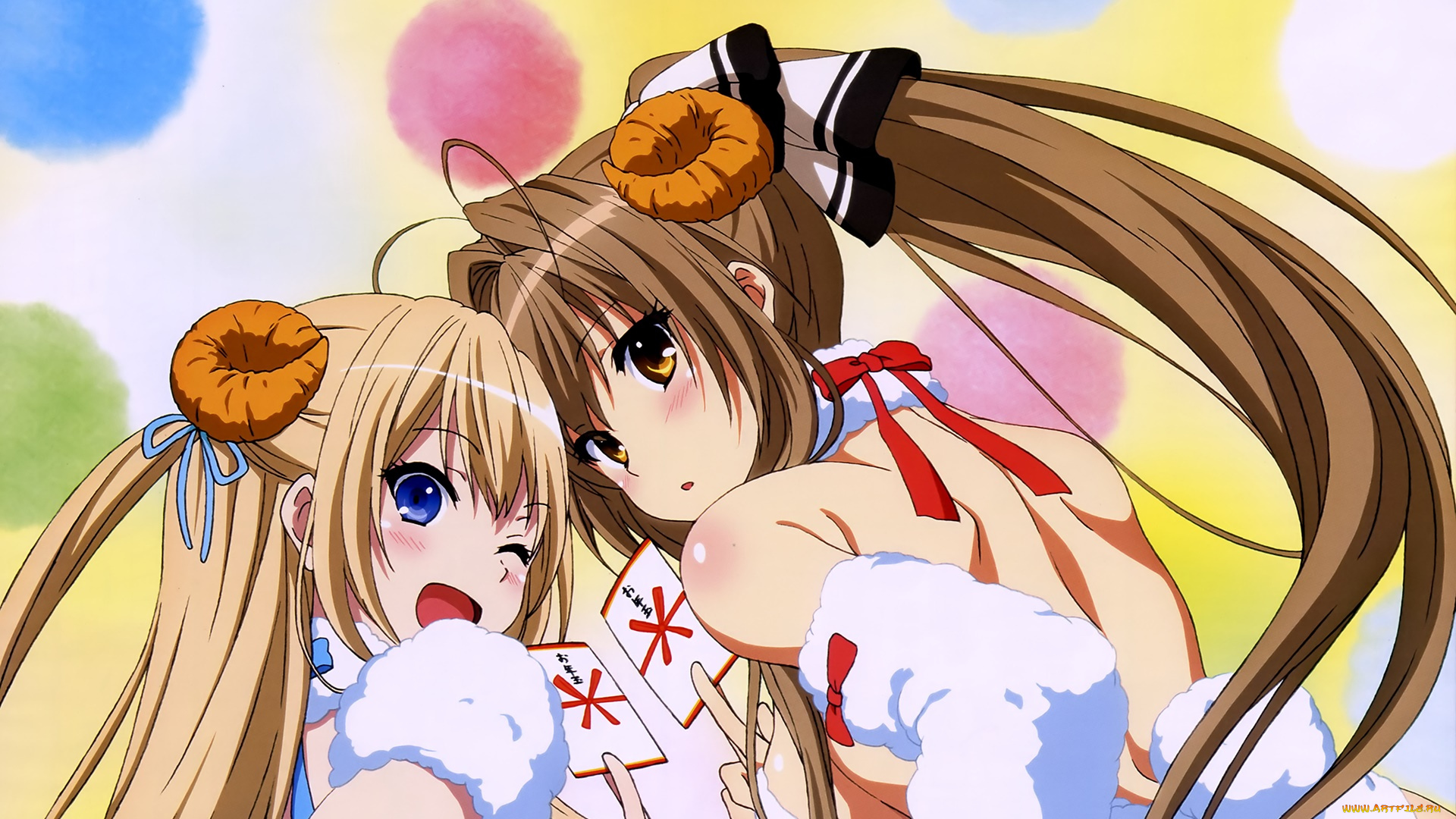 аниме, amagi, brilliant, park, фон, взгляд, девушки