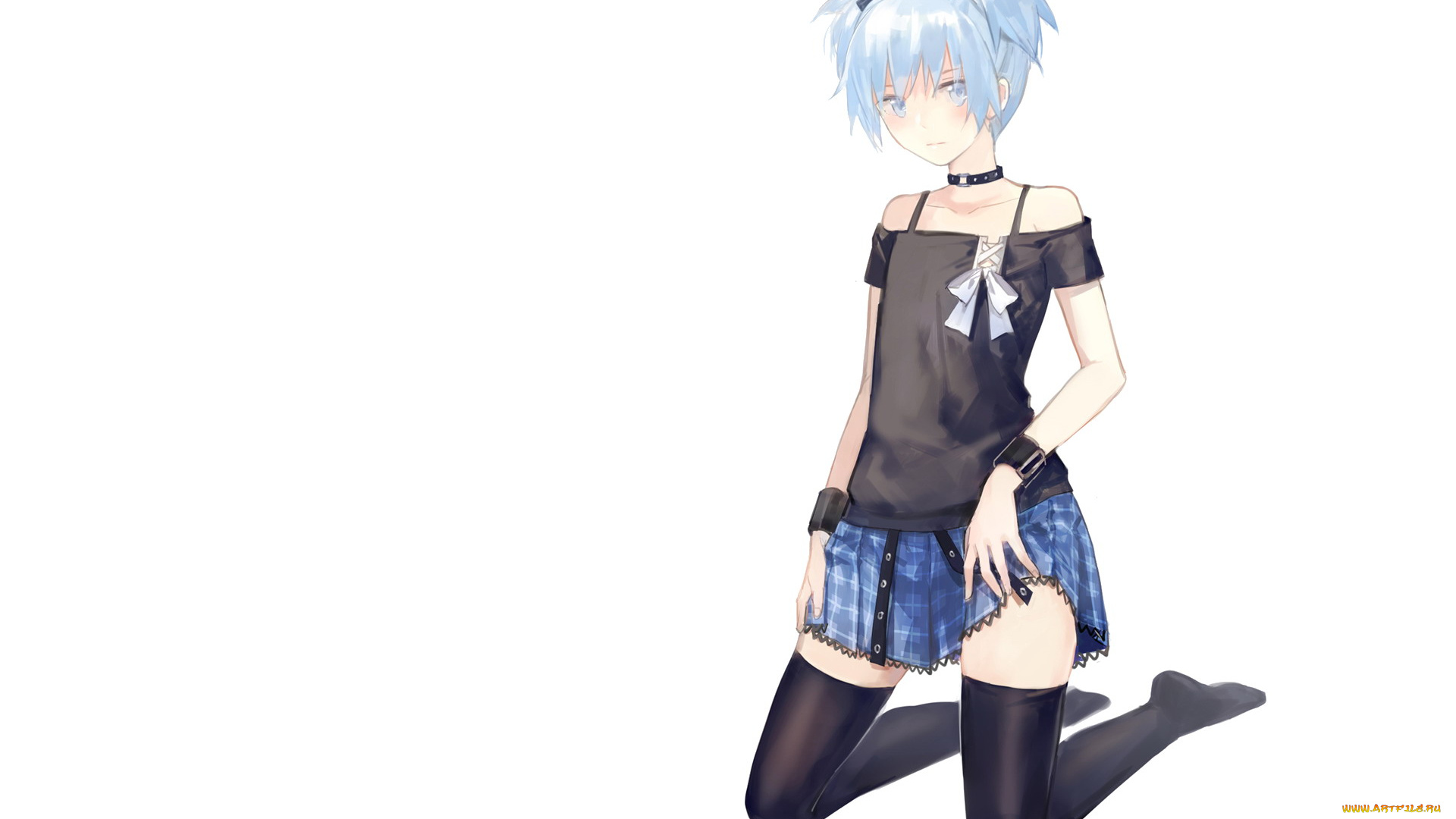 аниме, ansatsu, kyoushitsu, нагиса, юбка, девочка, чулки