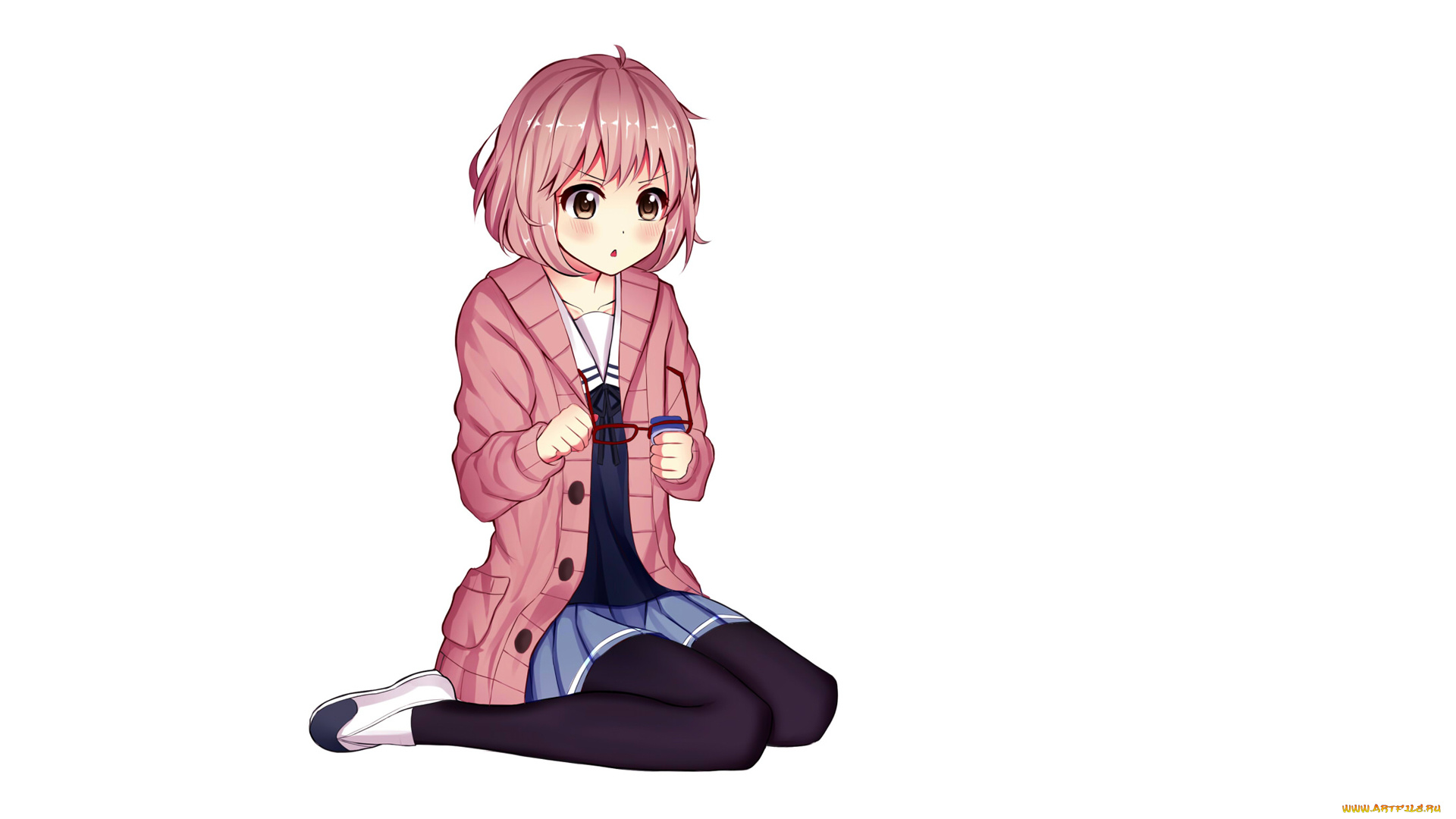 аниме, kyoukai, no, kanata, фон, взгляд, девушка