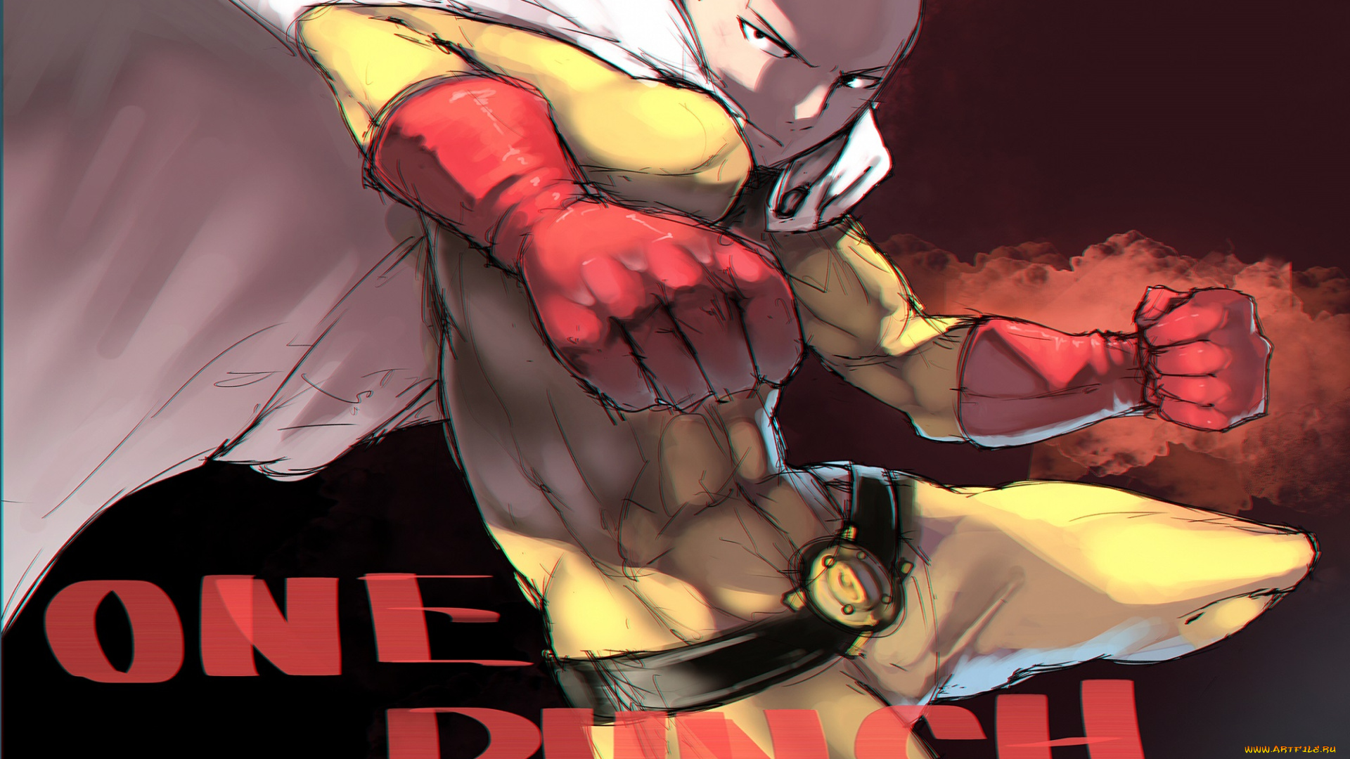 аниме, one, punch, man, ванпачмен