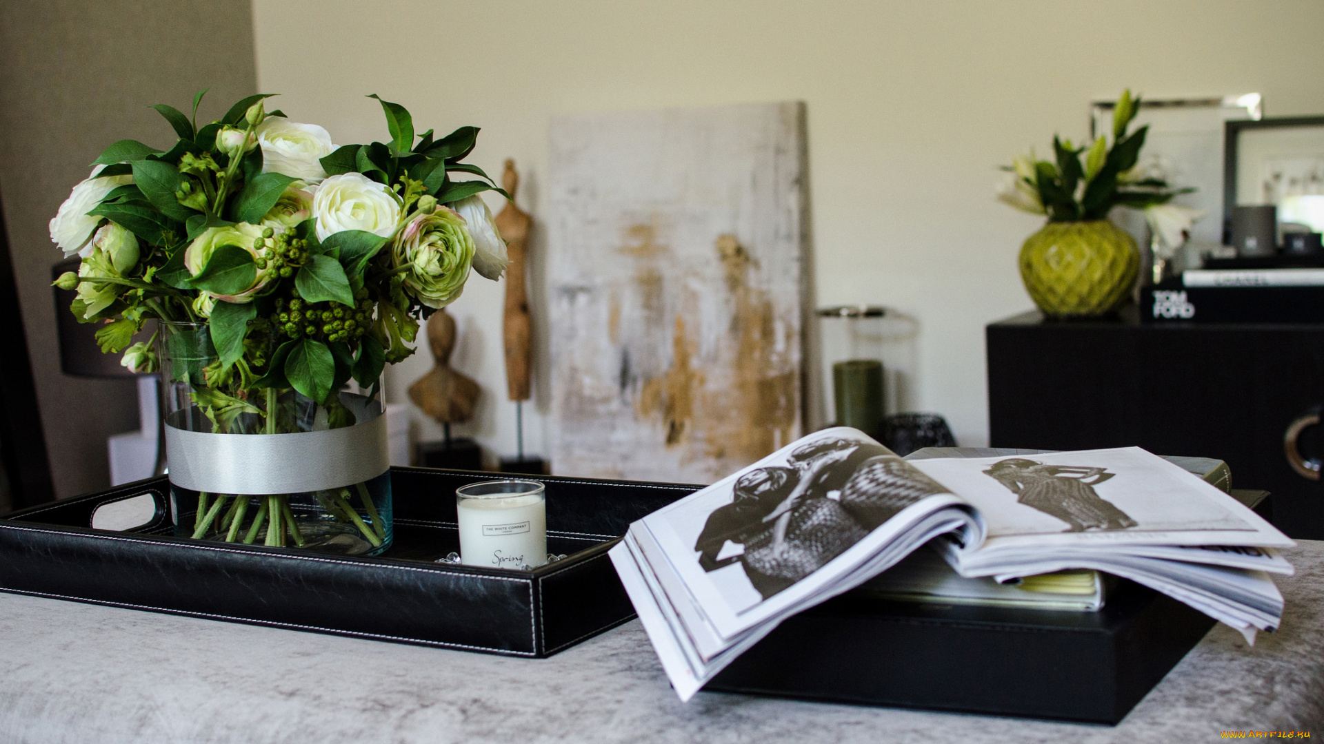 цветы, букеты, , композиции, книга, ваза, букет, свеча