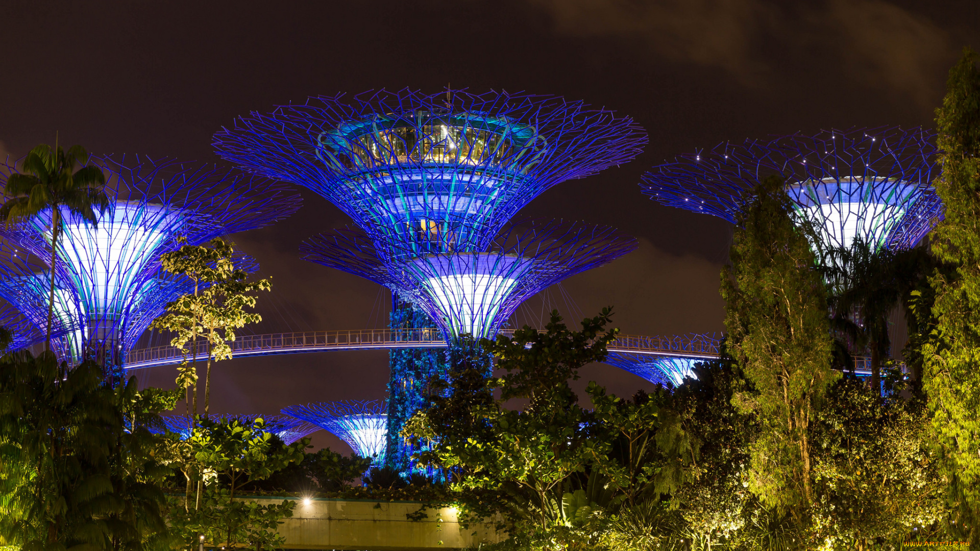города, сингапур, , сингапур, ночные, огни, singapore, night, lights