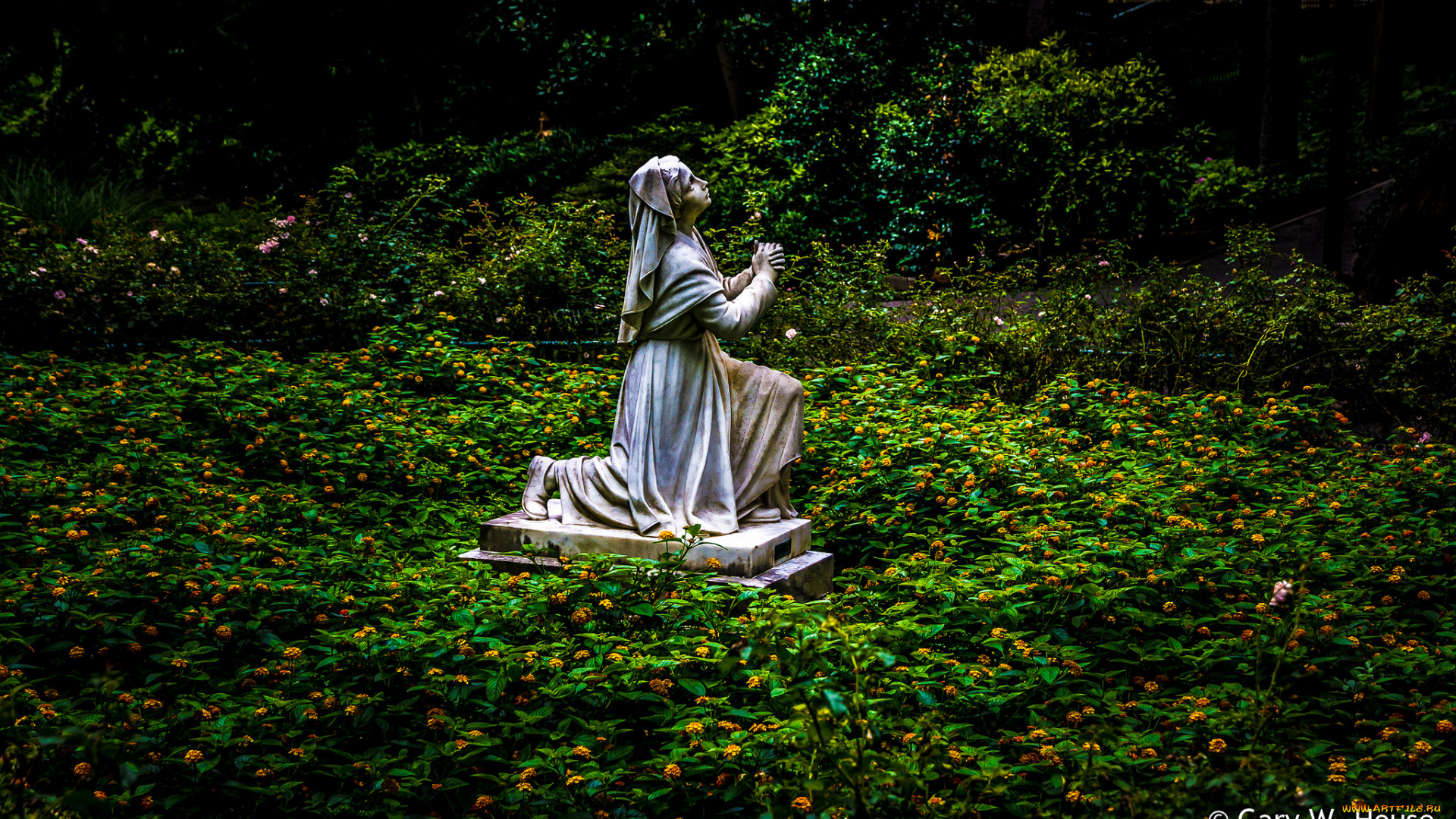 разное, садовые, и, парковые, скульптуры, парк, статуя