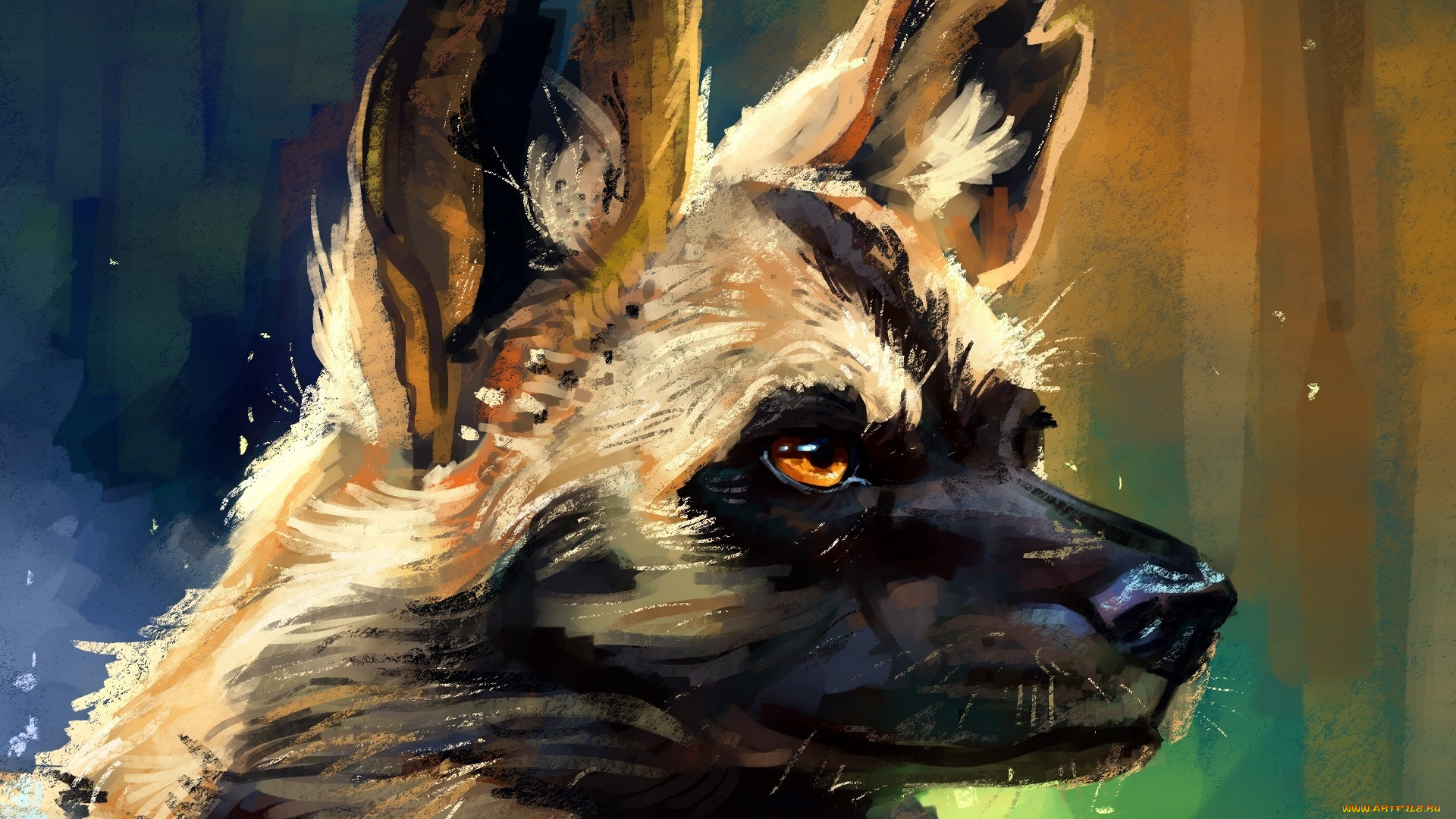 рисованное, животные, морда