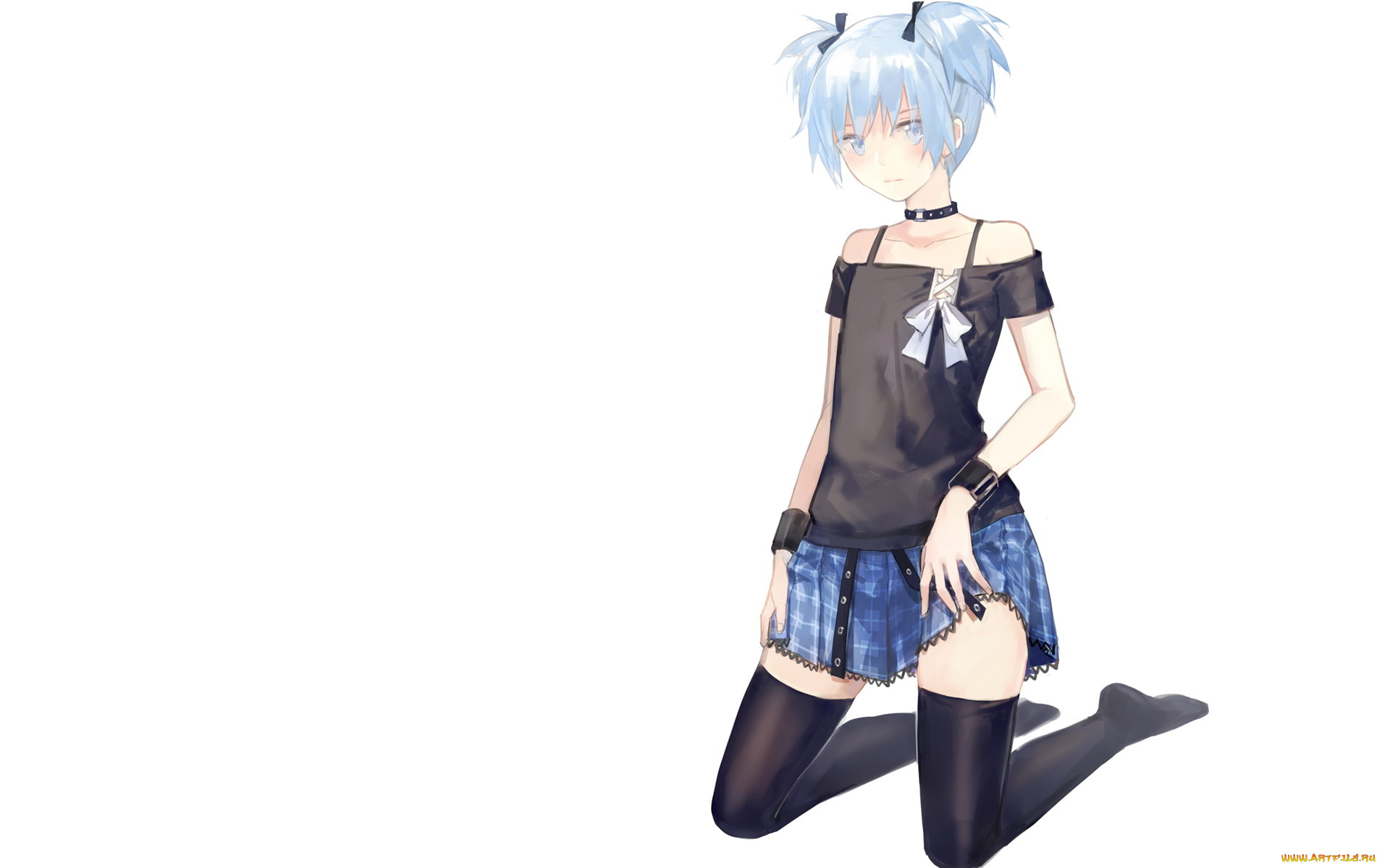 аниме, ansatsu, kyoushitsu, нагиса, юбка, девочка, чулки