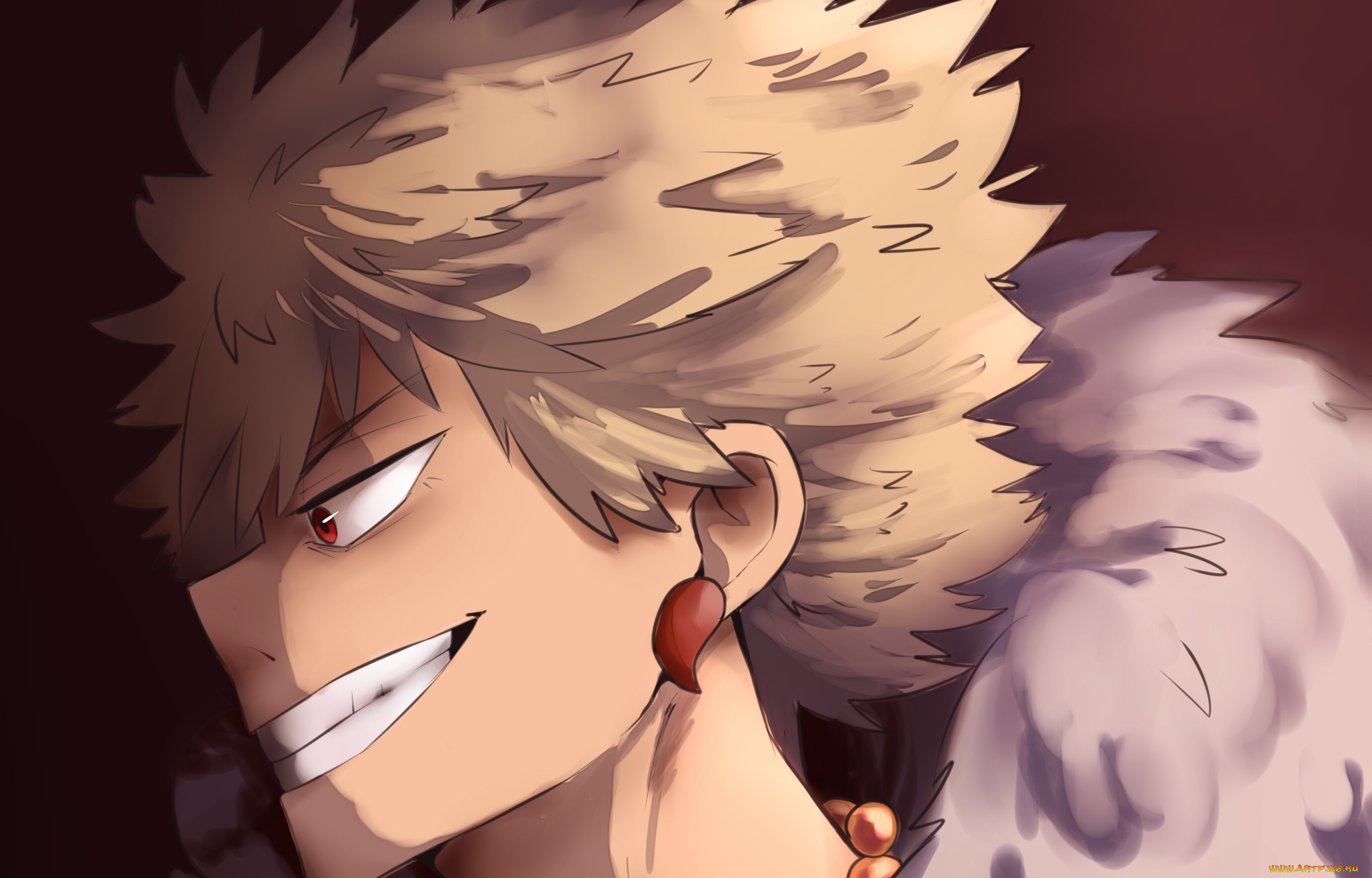 аниме, boku, no, hero, academia, взгляд, девушка, фон