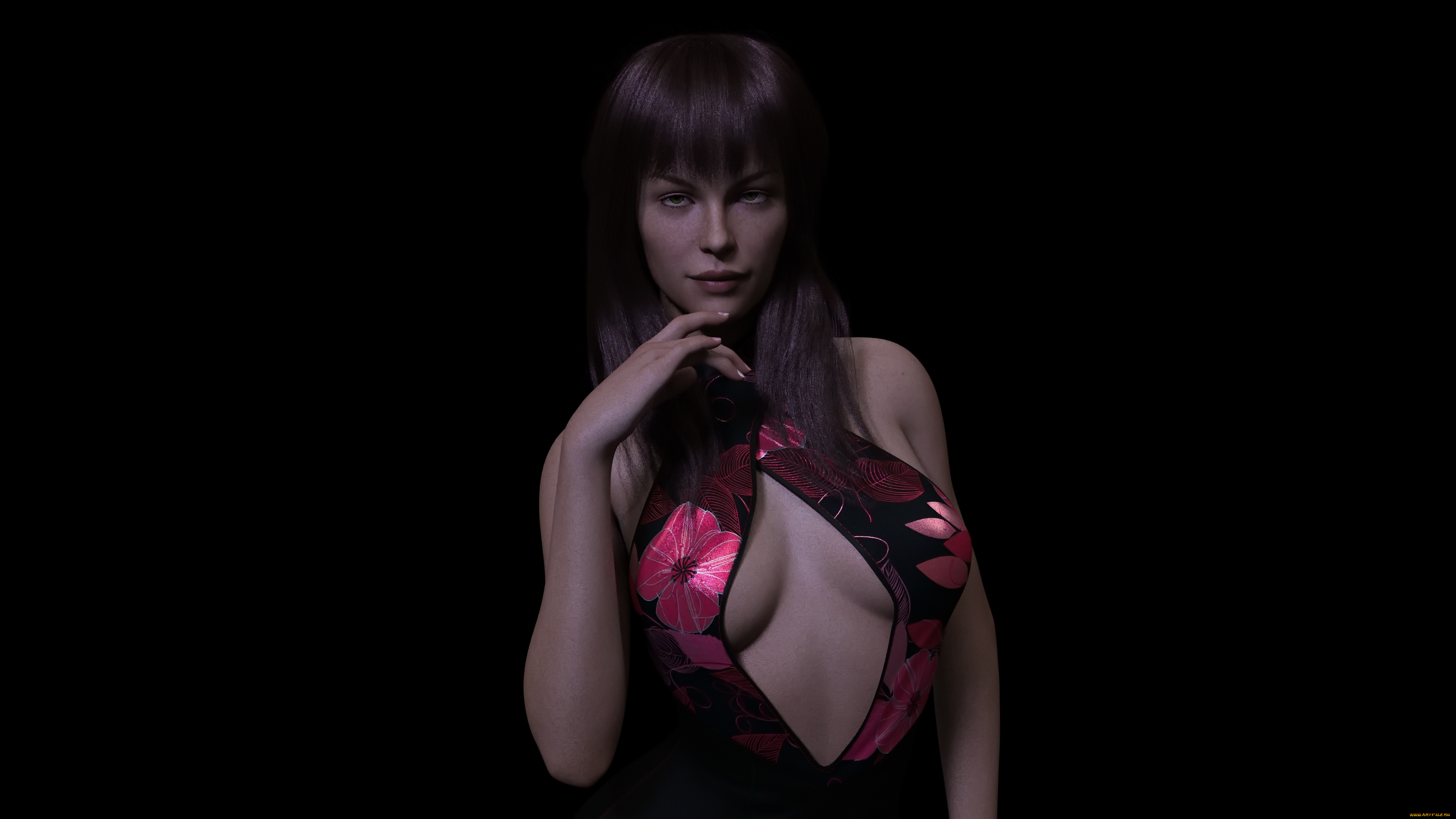 3д, графика, люди, , people, фон, взгляд, девушка