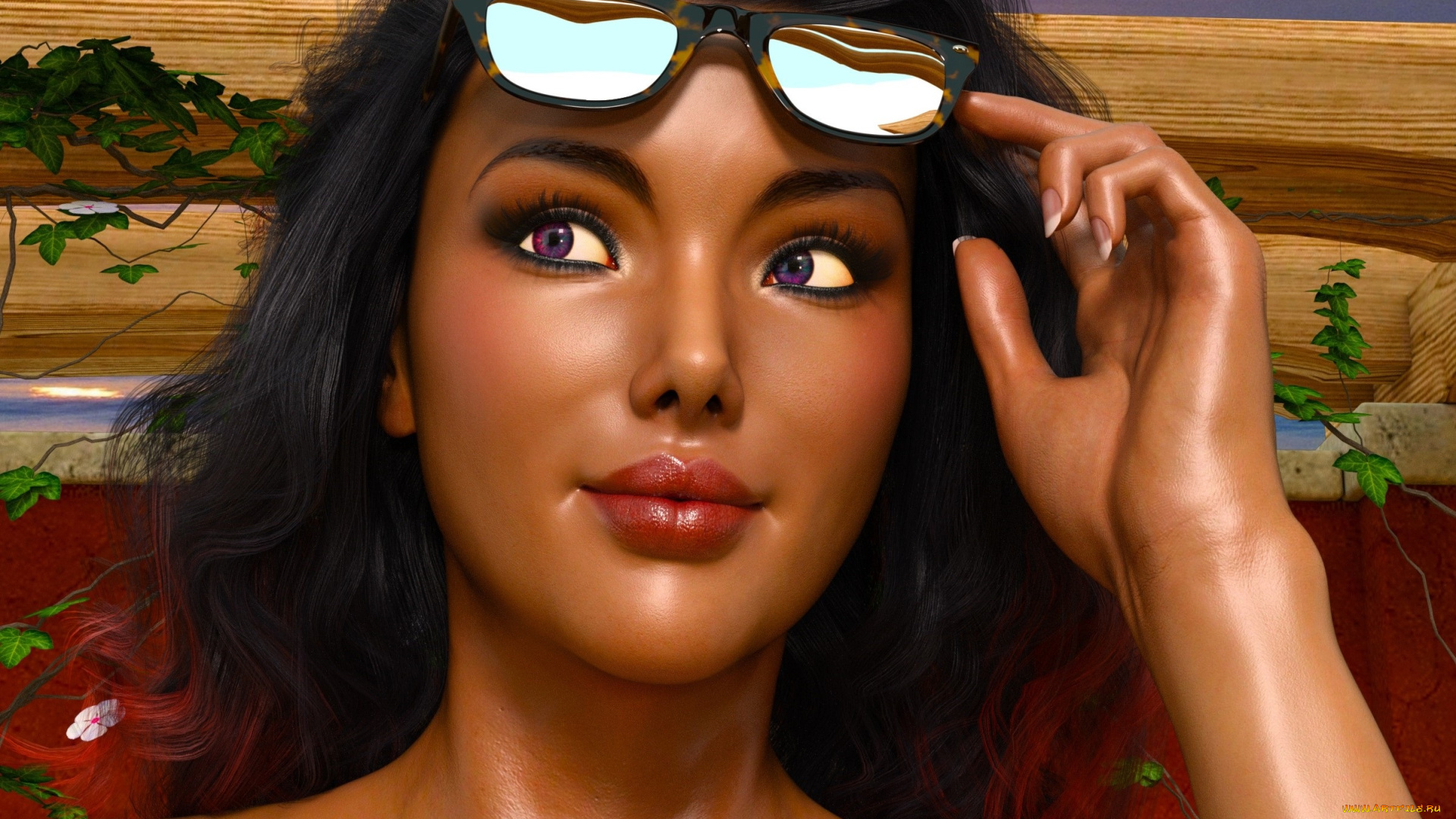 3д, графика, портрет, , portraits, девушка, фон, взгляд