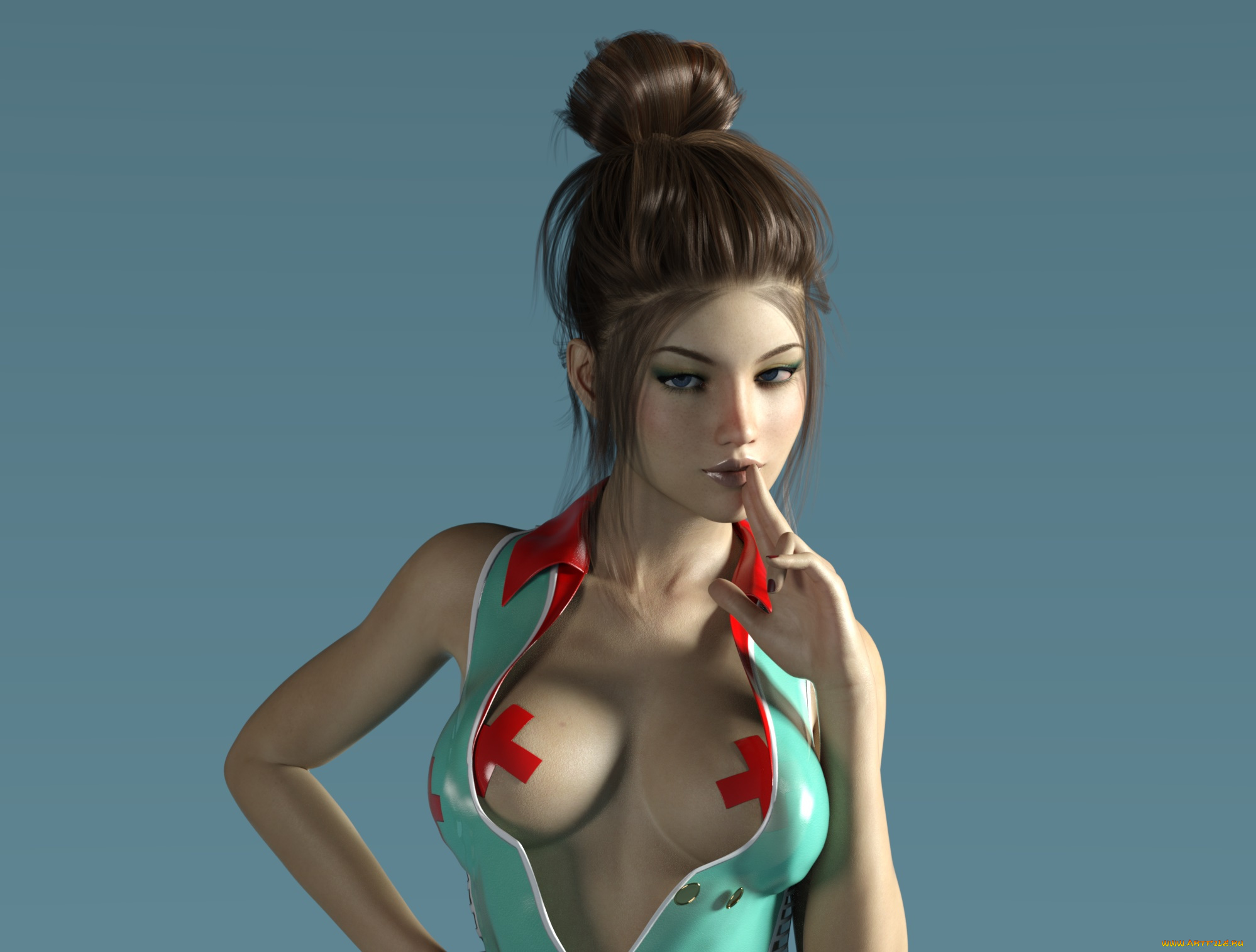 3д, графика, люди, , people, девушка, взгляд, фон