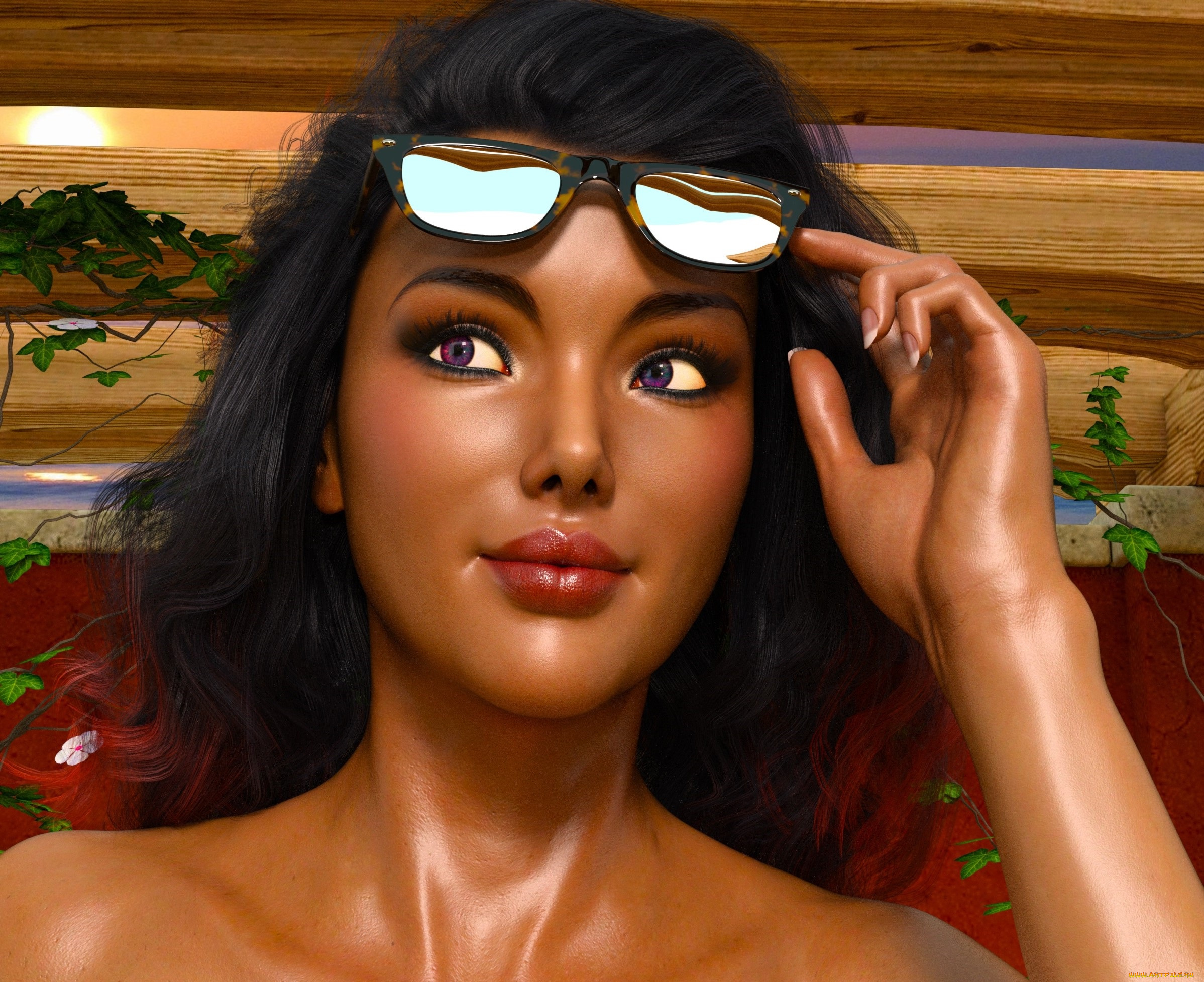 3д, графика, портрет, , portraits, девушка, фон, взгляд