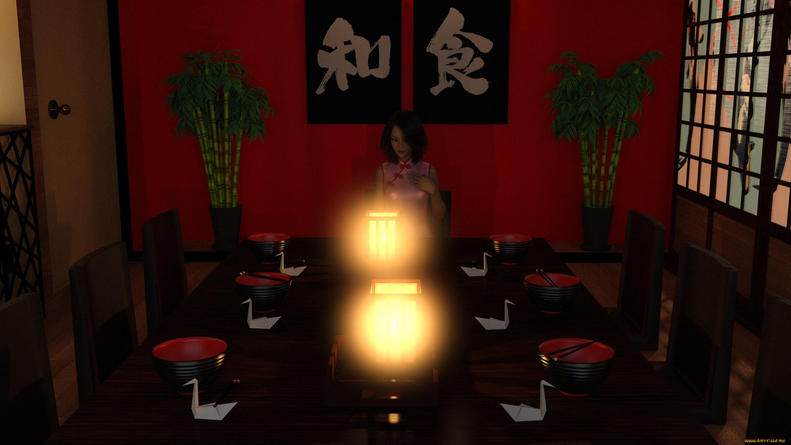 3д, графика, фантазия, , fantasy, фон, взгляд, девушка