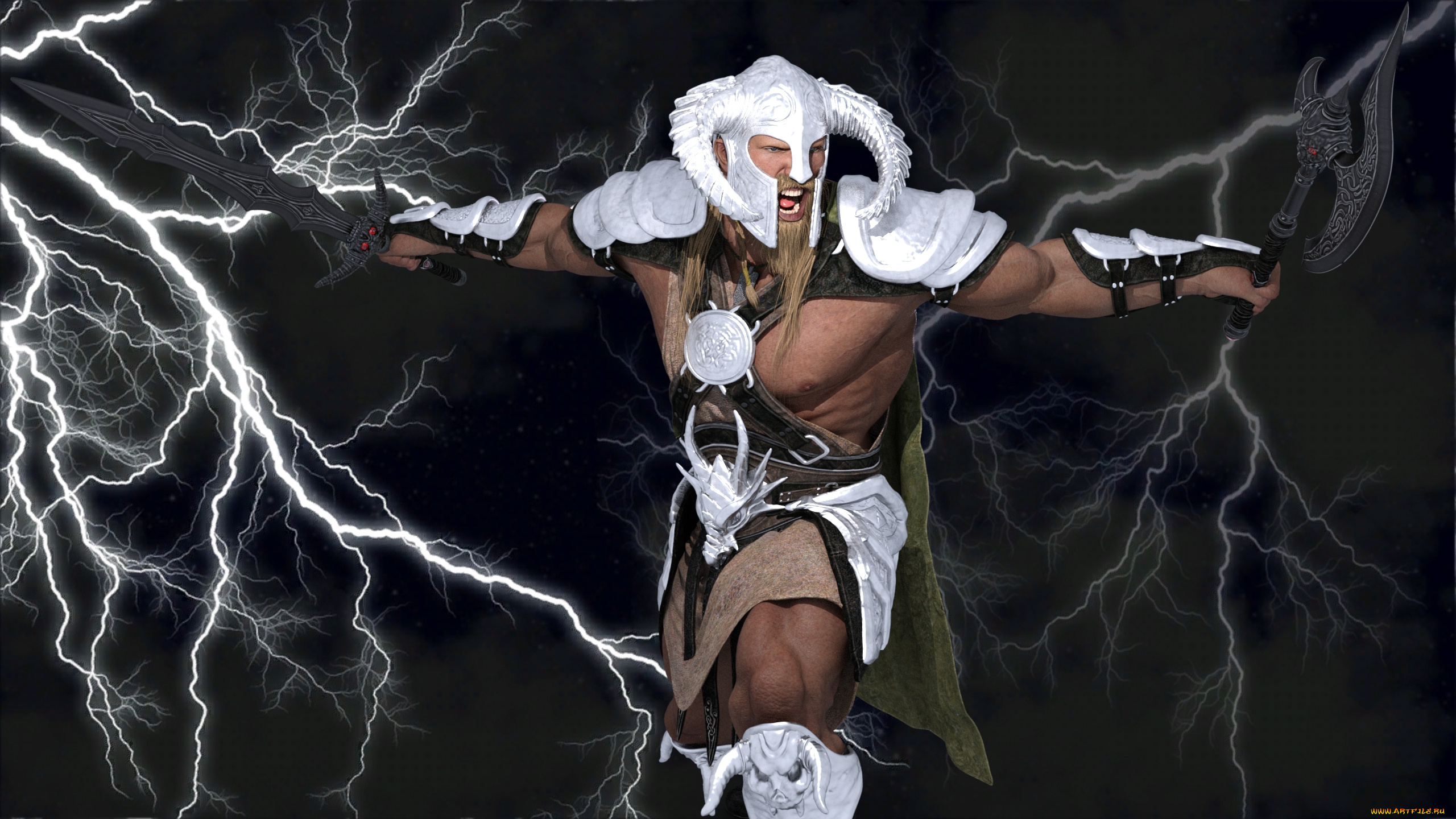 3д, графика, фантазия, , fantasy, оружие, взгляд, фон, мужчина