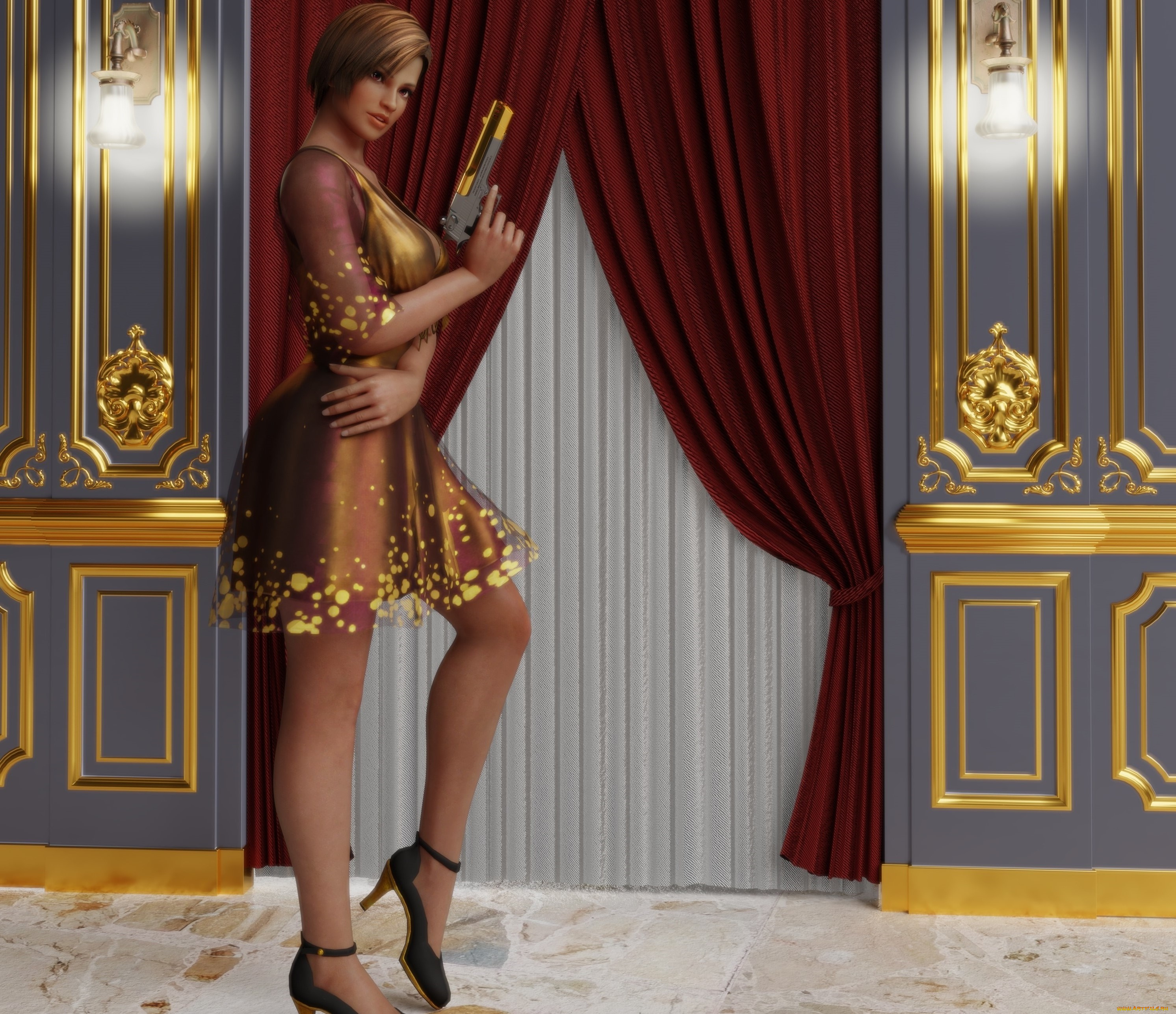 3д, графика, фантазия, , fantasy, взгляд, девушка, фон