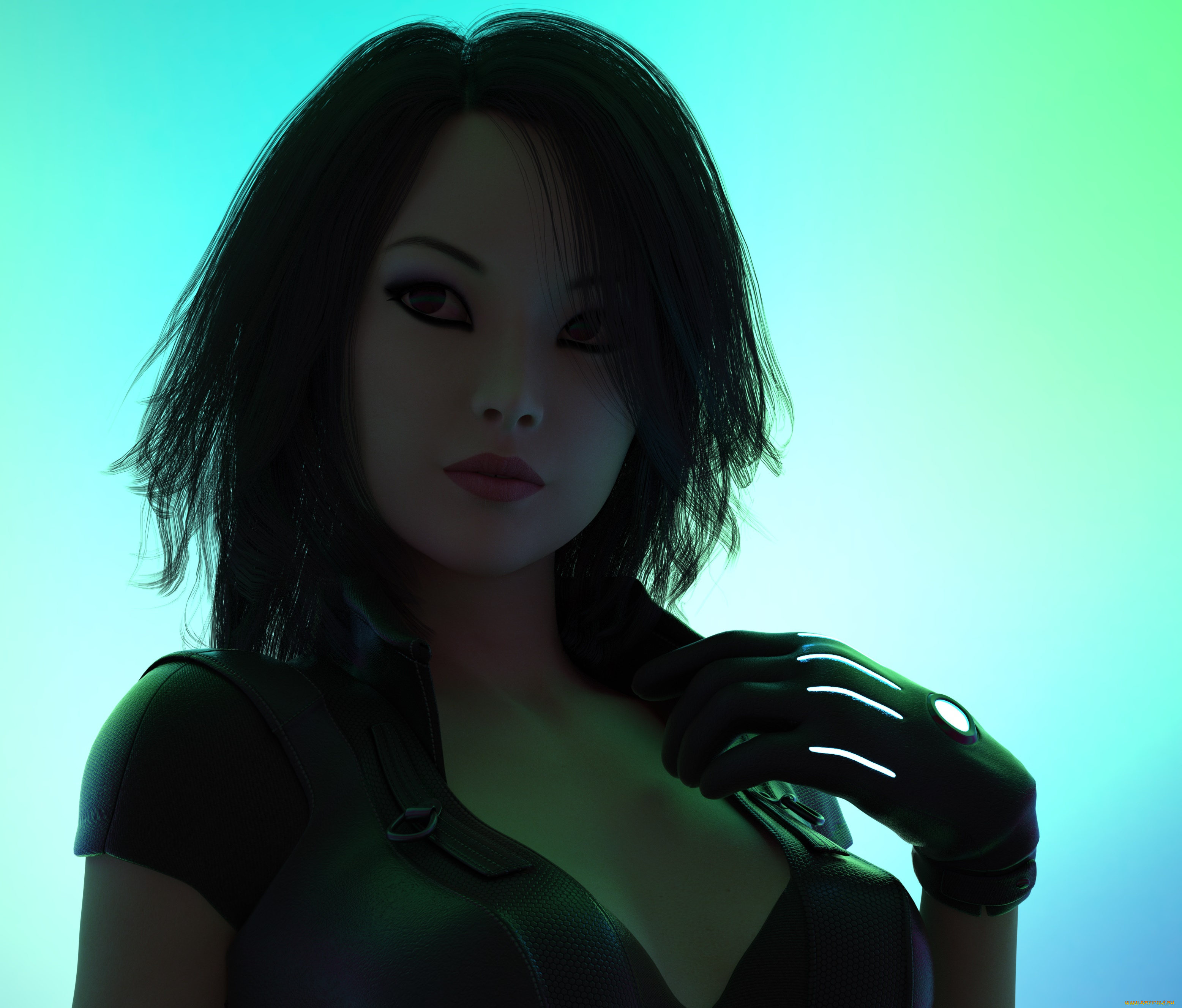 3д, графика, портрет, , portraits, девушка, фон, взгляд