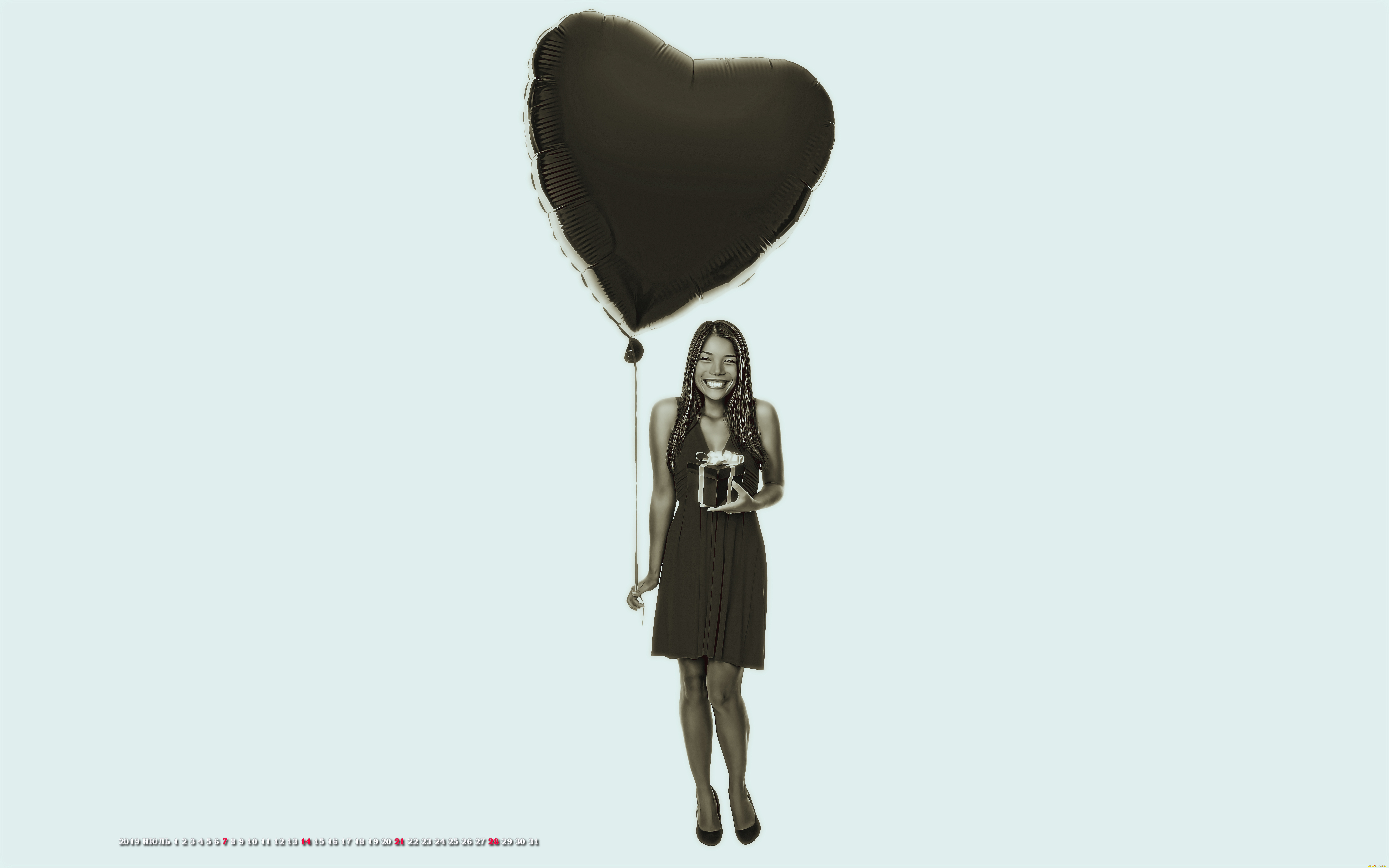 календари, компьютерный, дизайн, calendar, 2019, смех, подарок, женщина, шар, девушка, сердце