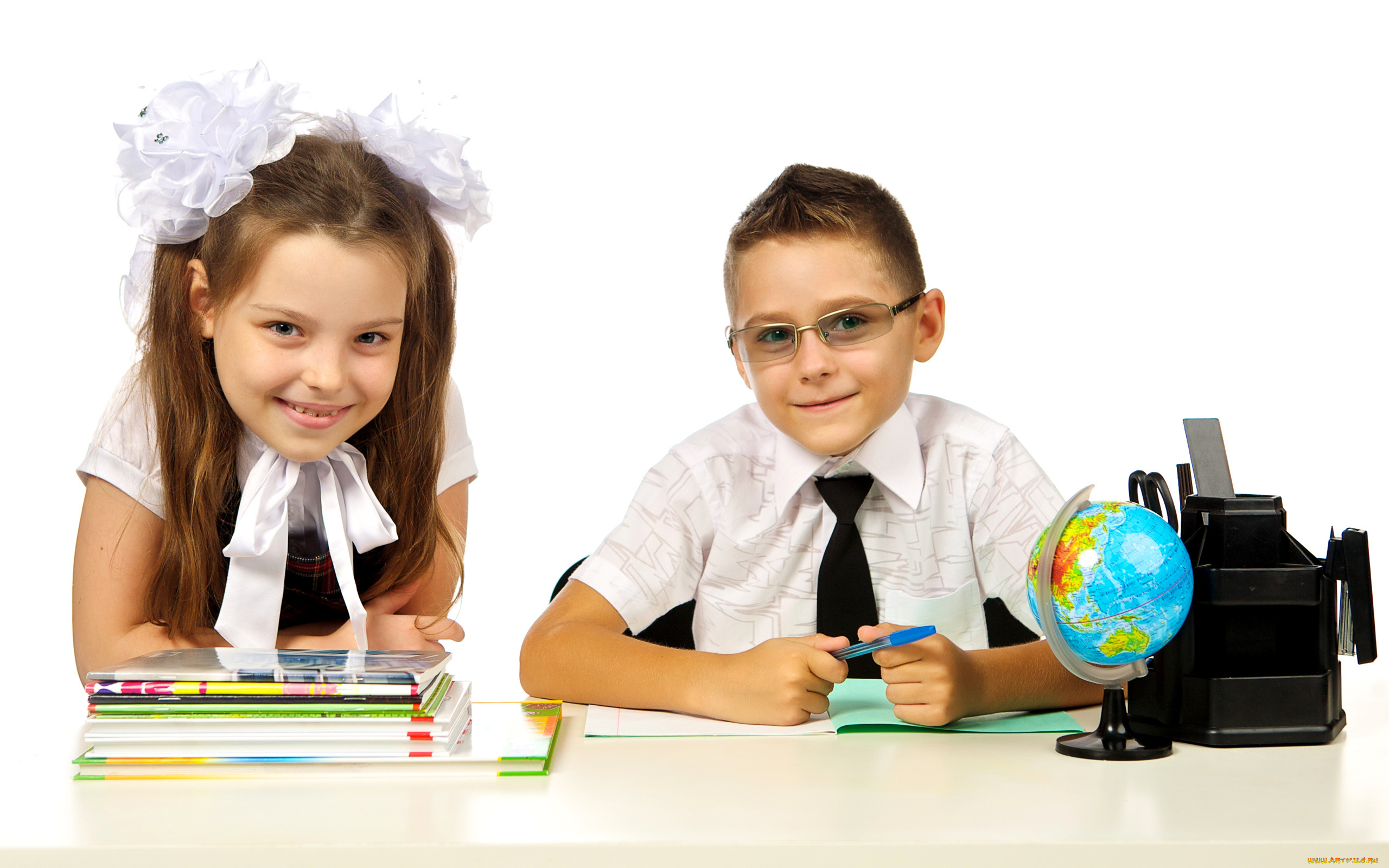 праздничные, день, знаний, книги, глобус, очки, дети, улыбки