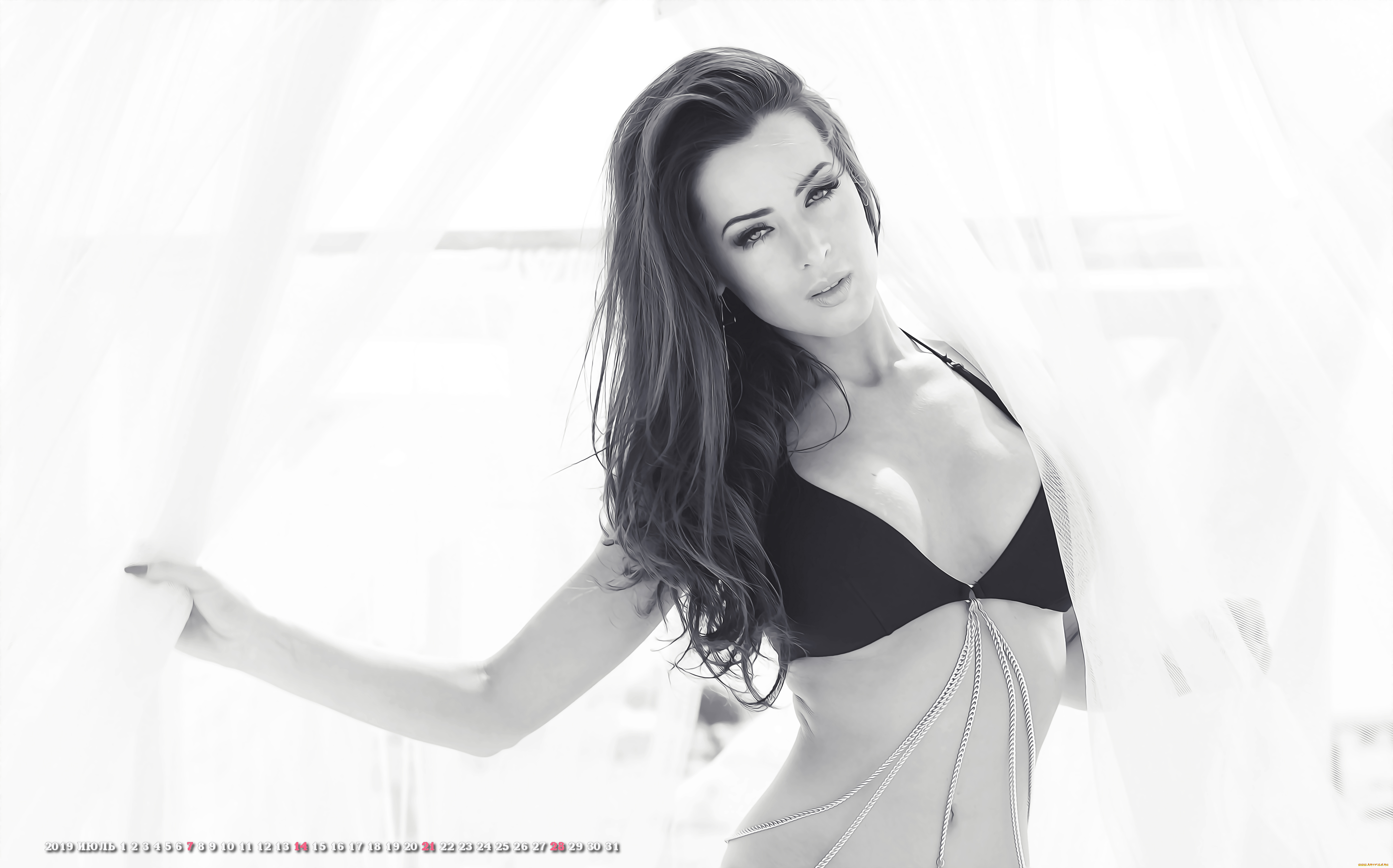 календари, компьютерный, дизайн, 2019, женщина, calendar, взгляд, девушка