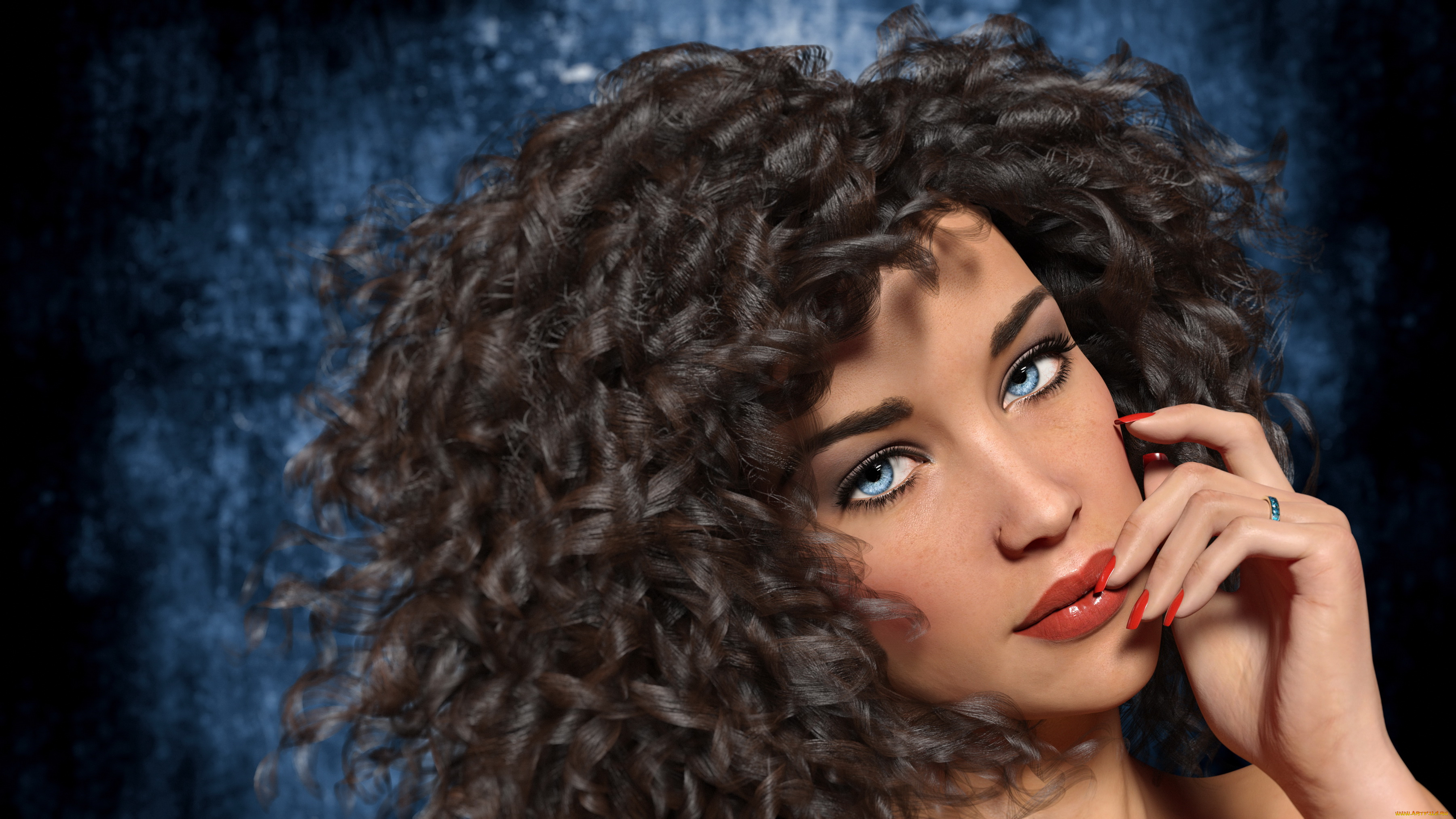 3д, графика, портрет, , portraits, девушка, фон, взгляд