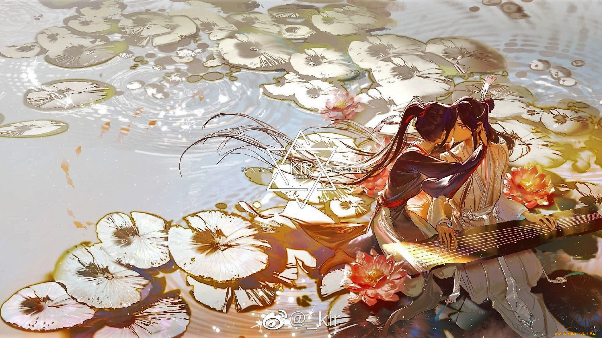 аниме, mo, dao, zu, shi, вэй, усянь, лань, ванцзы, гуцинь, лотосы