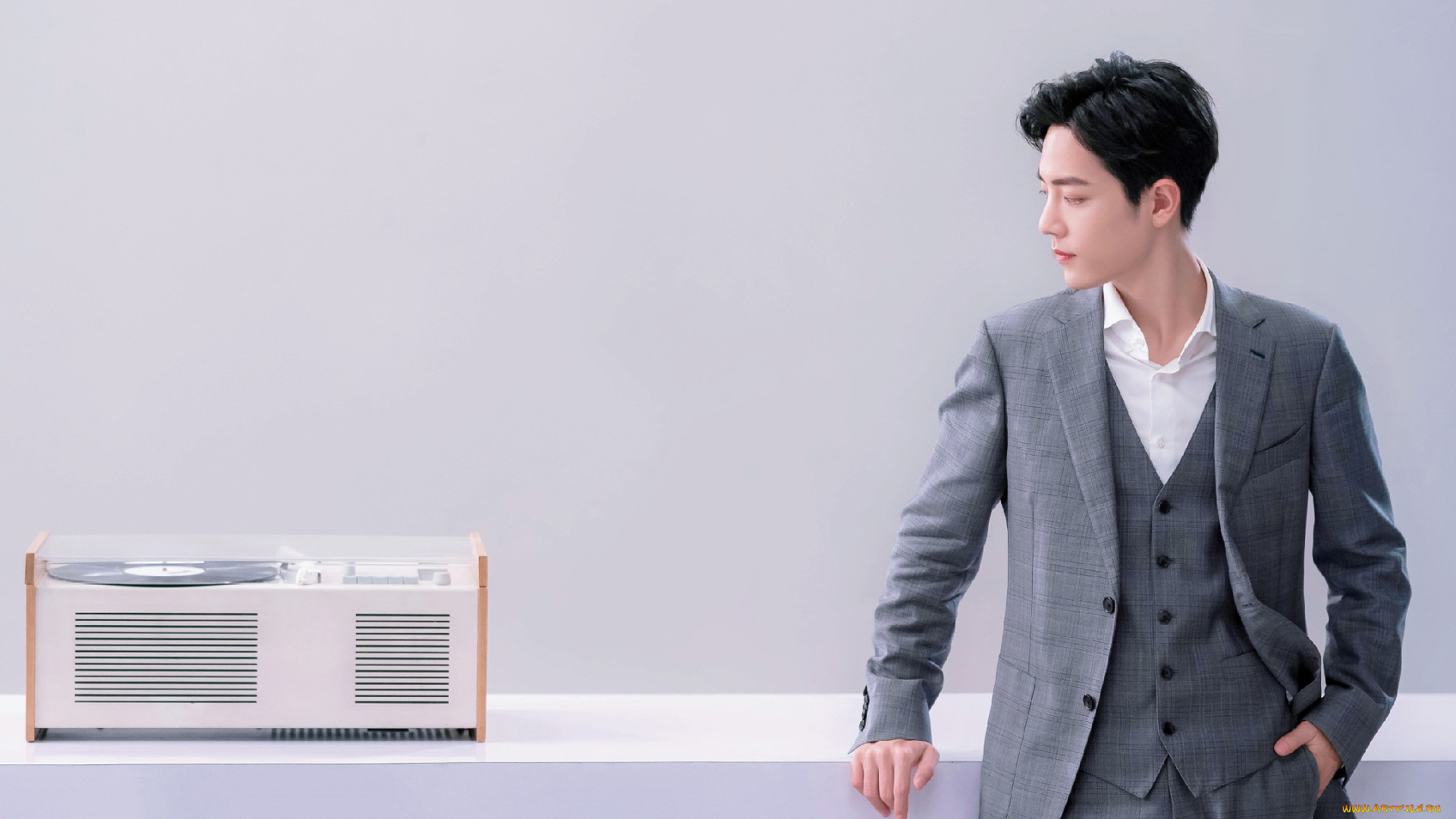 мужчины, xiao, zhan, актер, костюм, проигрыватель