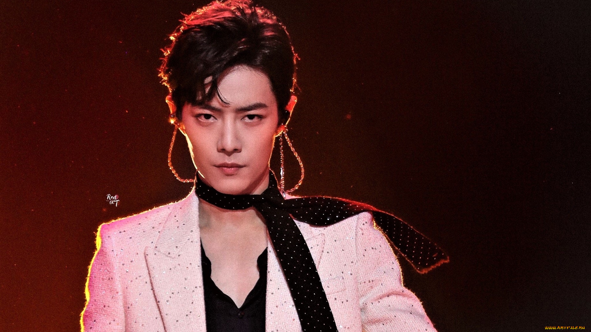 мужчины, xiao, zhan, актер, шарф, пиджак