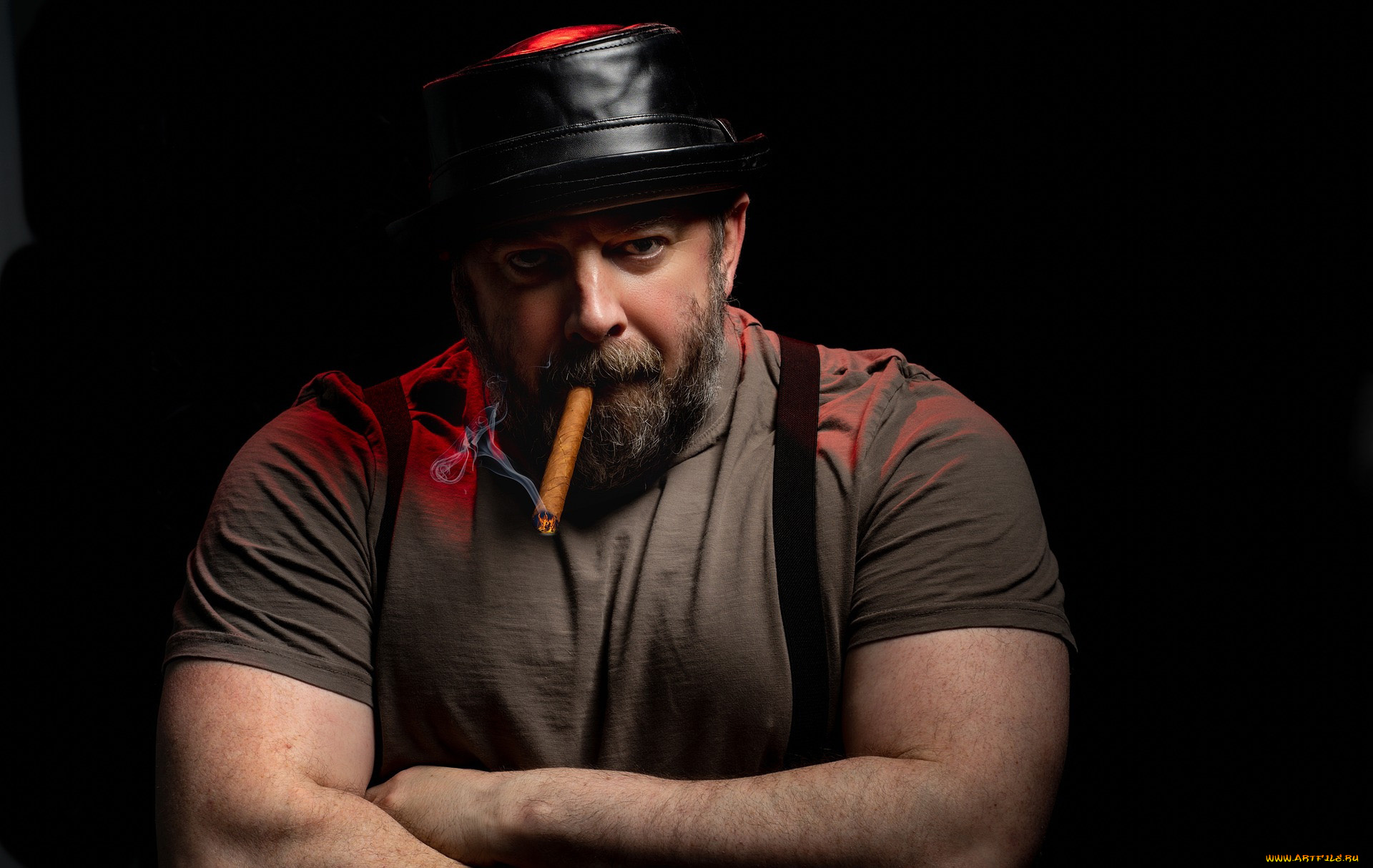 мужчины, -, unsort, кепка, борода, сигара