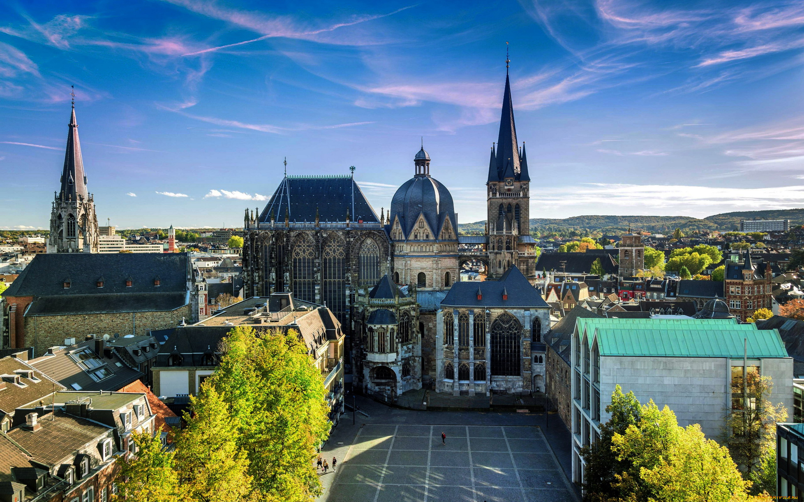 aachen, germany, города, -, панорамы